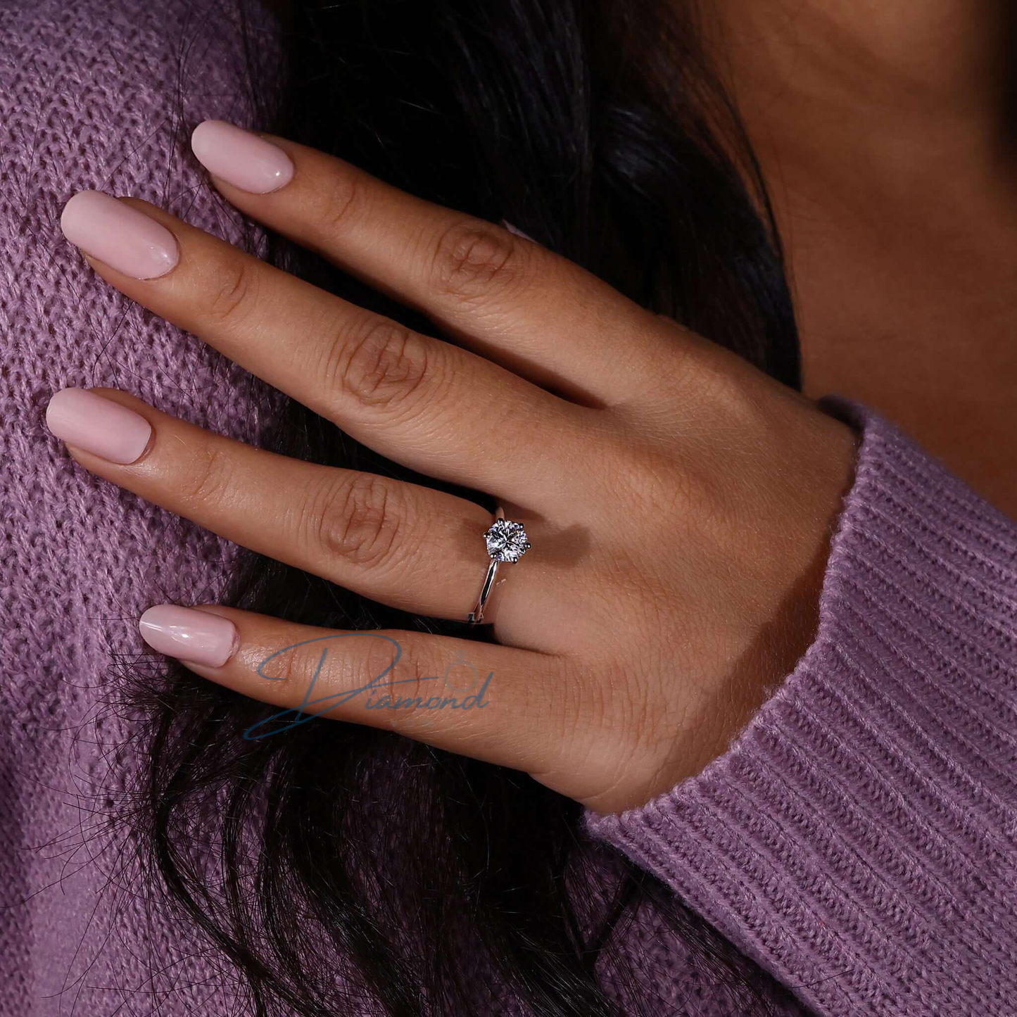 0.50 to 3.0 CT Round Brilliant Cut Lab Grown Diamond Ring