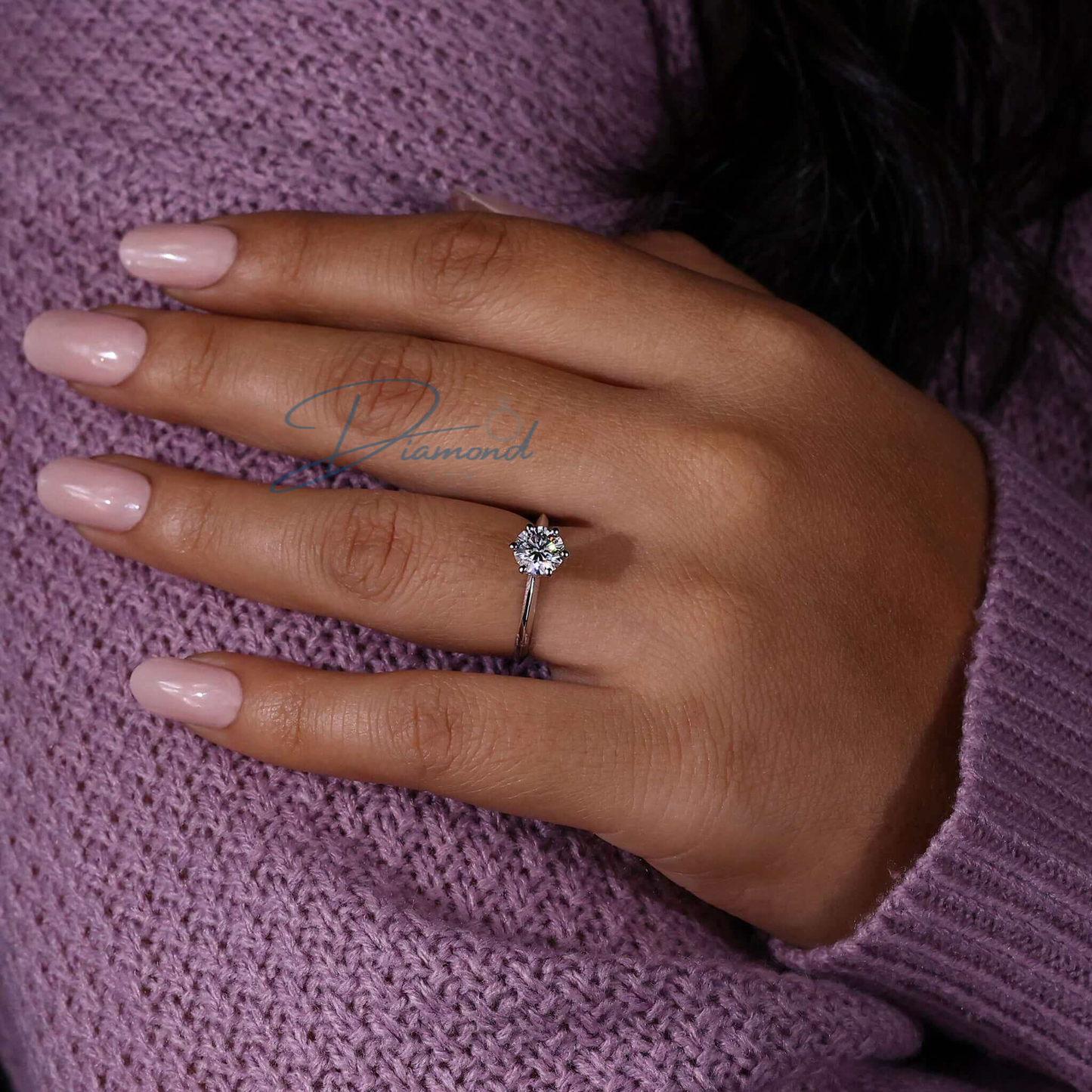 0.50 to 3.0 CT Round Brilliant Cut Lab Grown Diamond Ring