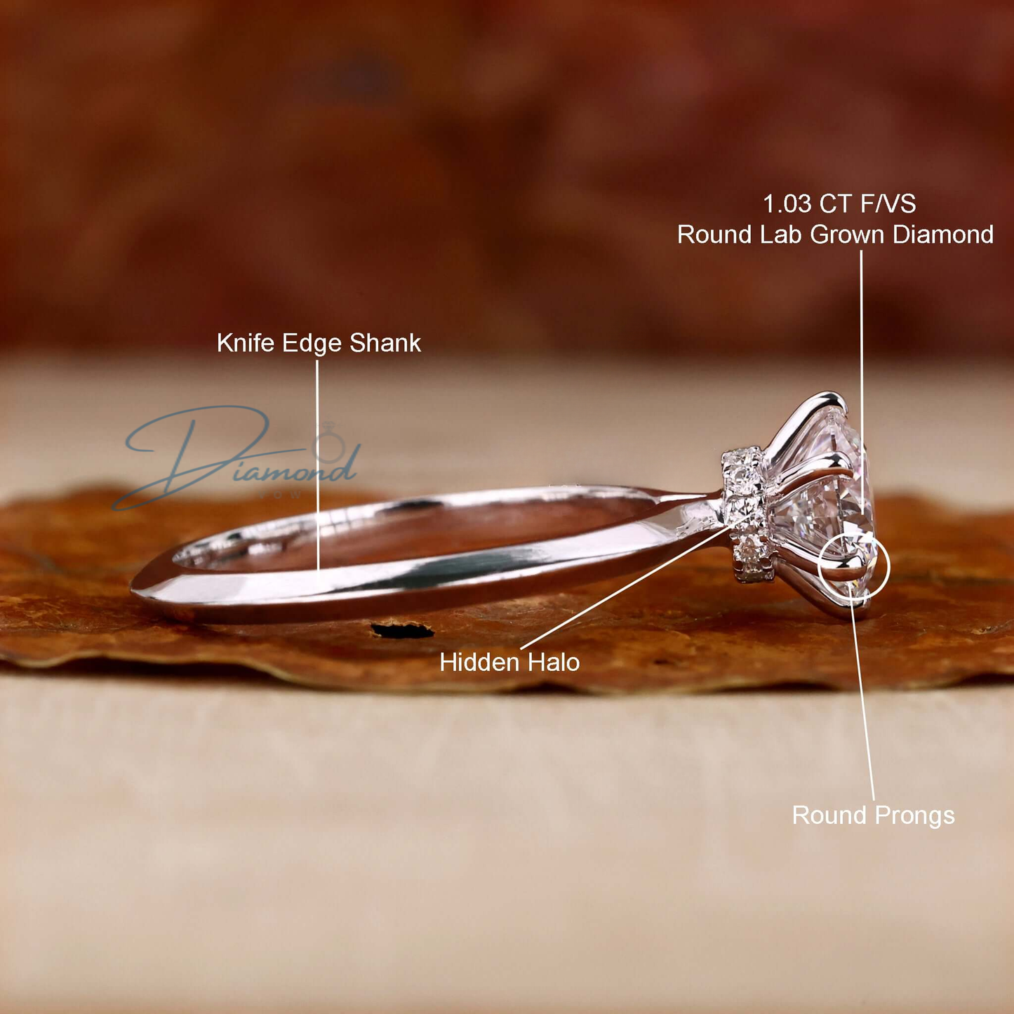 0.50 to 3.0 CT Round Brilliant Cut Lab Grown Diamond Ring