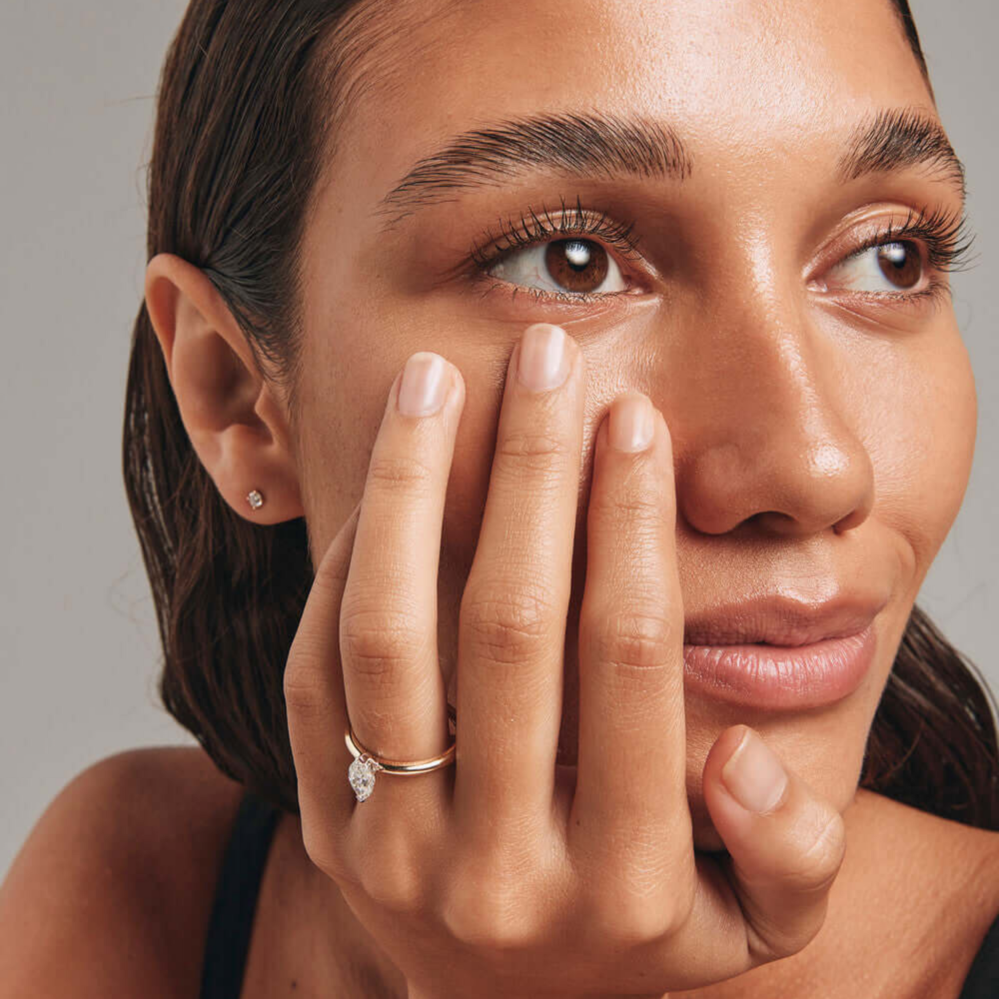 0.70 Carat TW Certified Marquise Cut Diamond Solitaire Engagement Ring in 14kt Yellow and White Gold