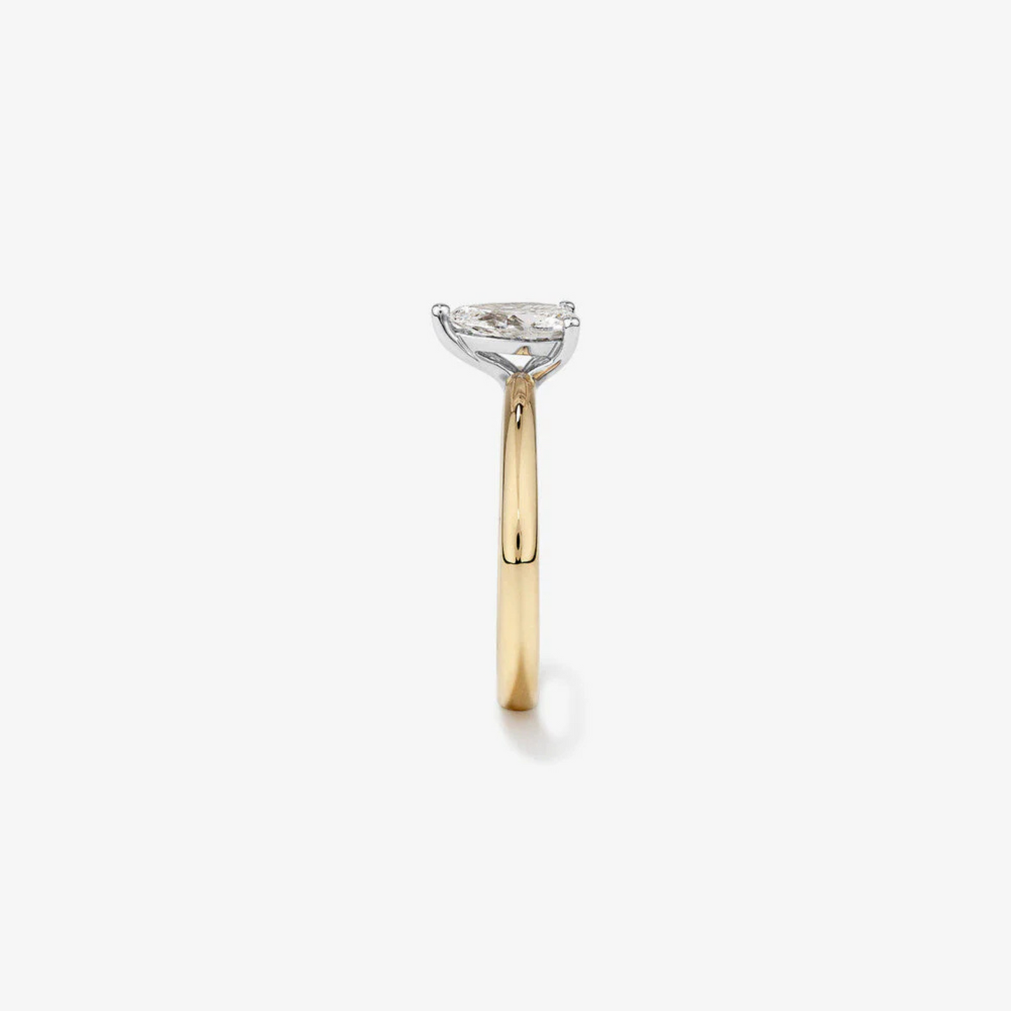 0.70 Carat TW Pear Cut Diamond Solitaire Engagement Ring in 14kt Yellow and White Gold