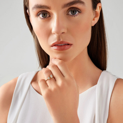 0.90 Carat TW Two Stone Pear and Marquise Shaped Laboratory-Grown Diamond Engagement Ring