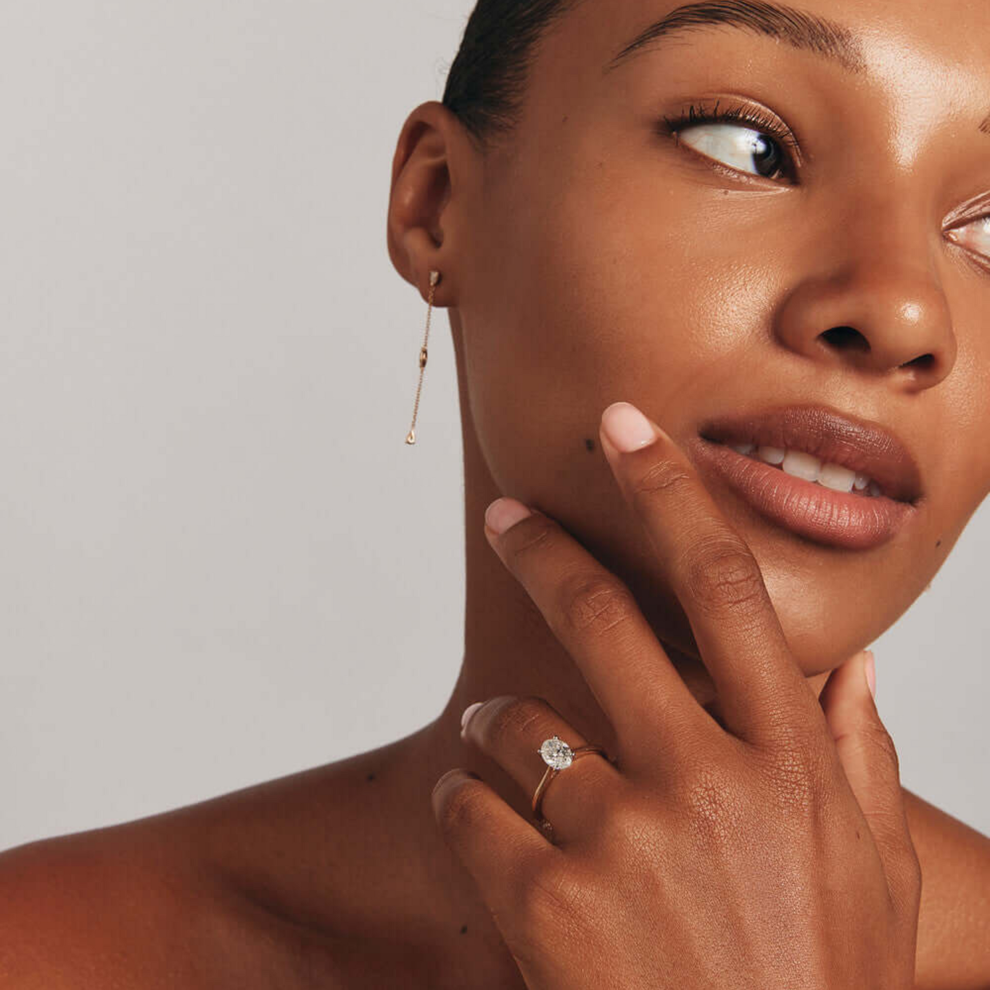 1.00 Carat TW Oval Solitaire Engagement Ring in 14kt Yellow and White Gold