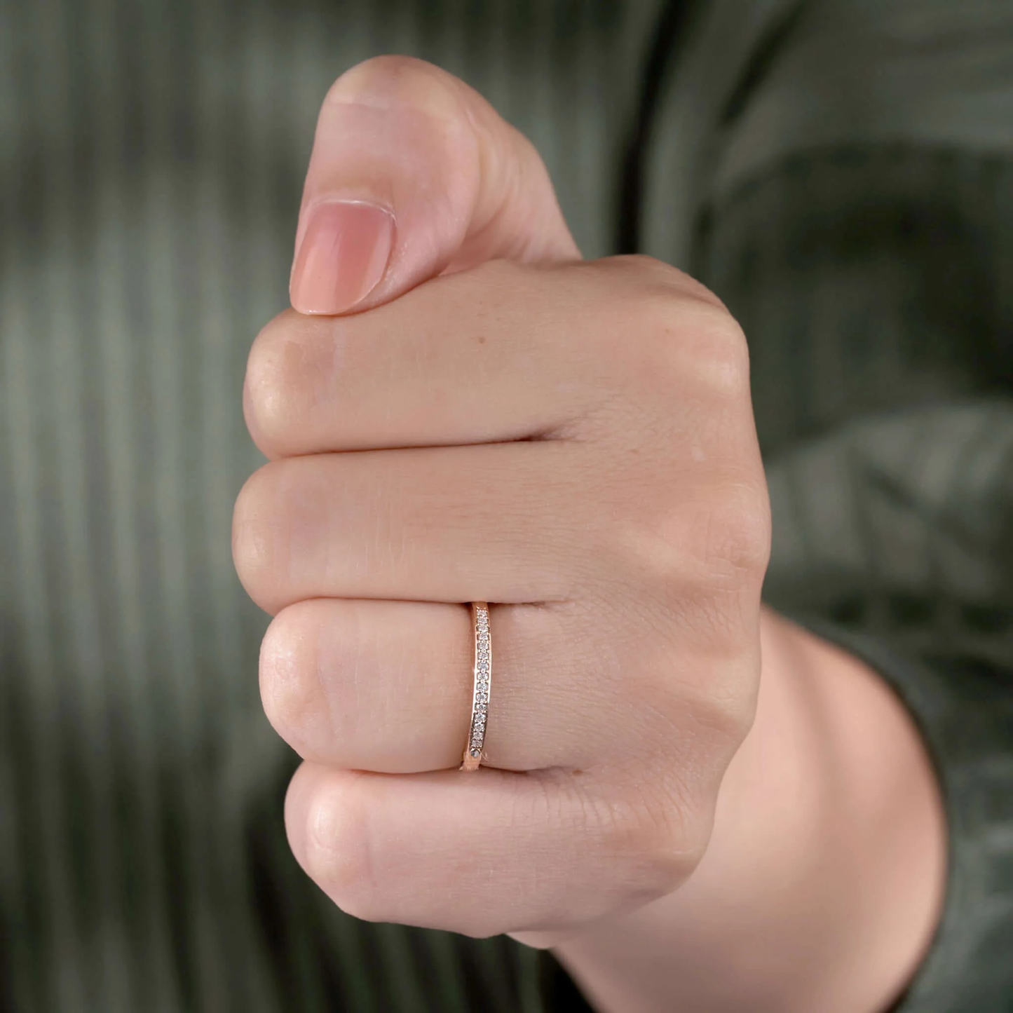 1.0 MM Round Lab Grown Diamond Eternity Wedding Band, Stackable Ring