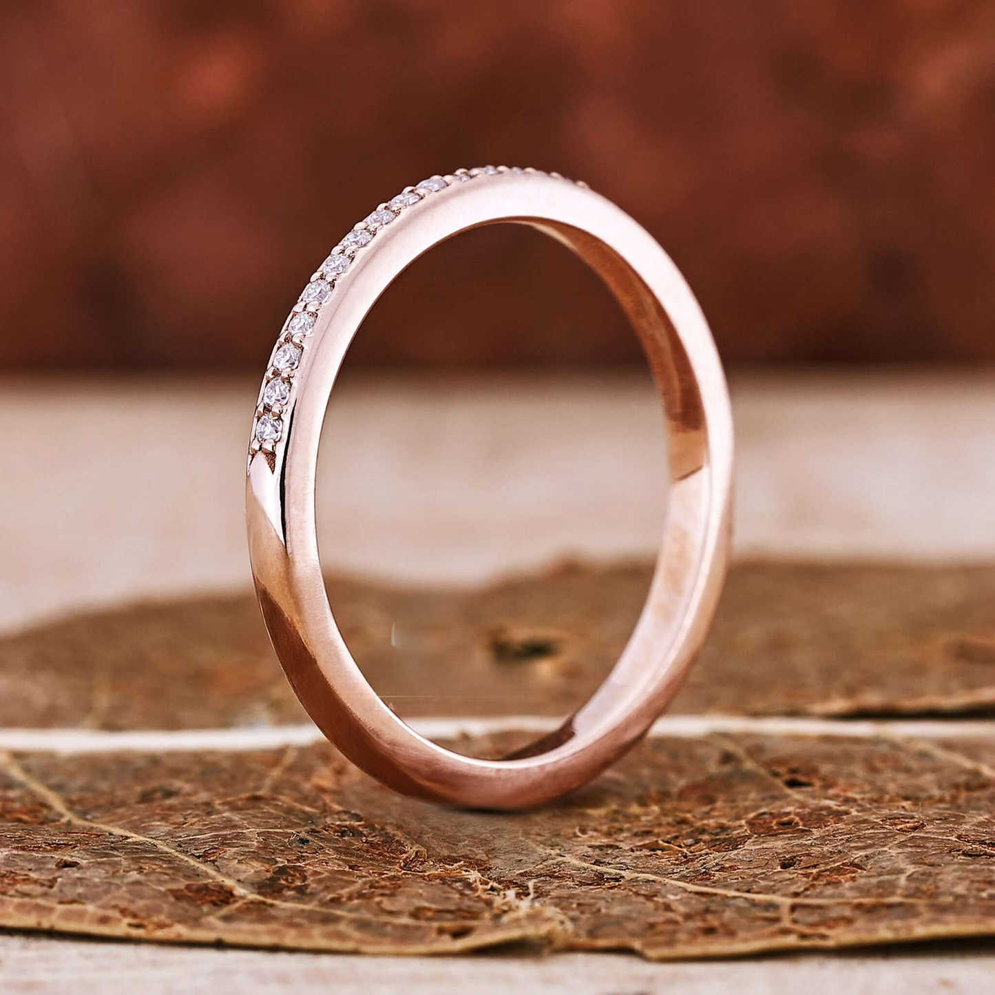 1.0 MM Round Lab Grown Diamond Eternity Wedding Band, Stackable Ring