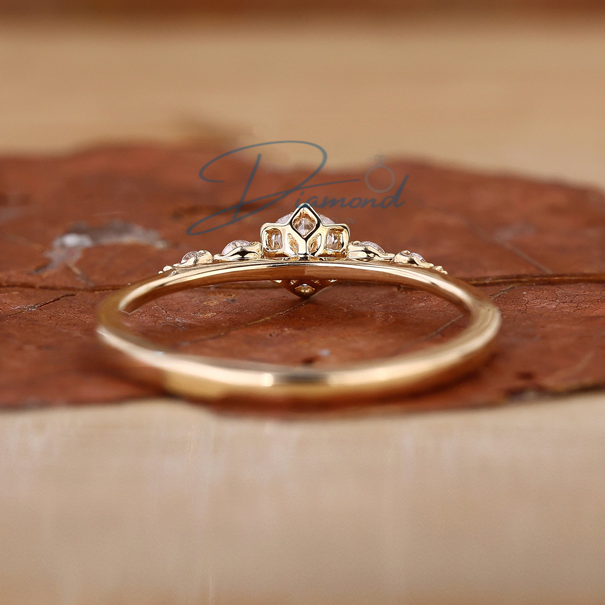 5 Stone Engagement Ring with Round Diamonds