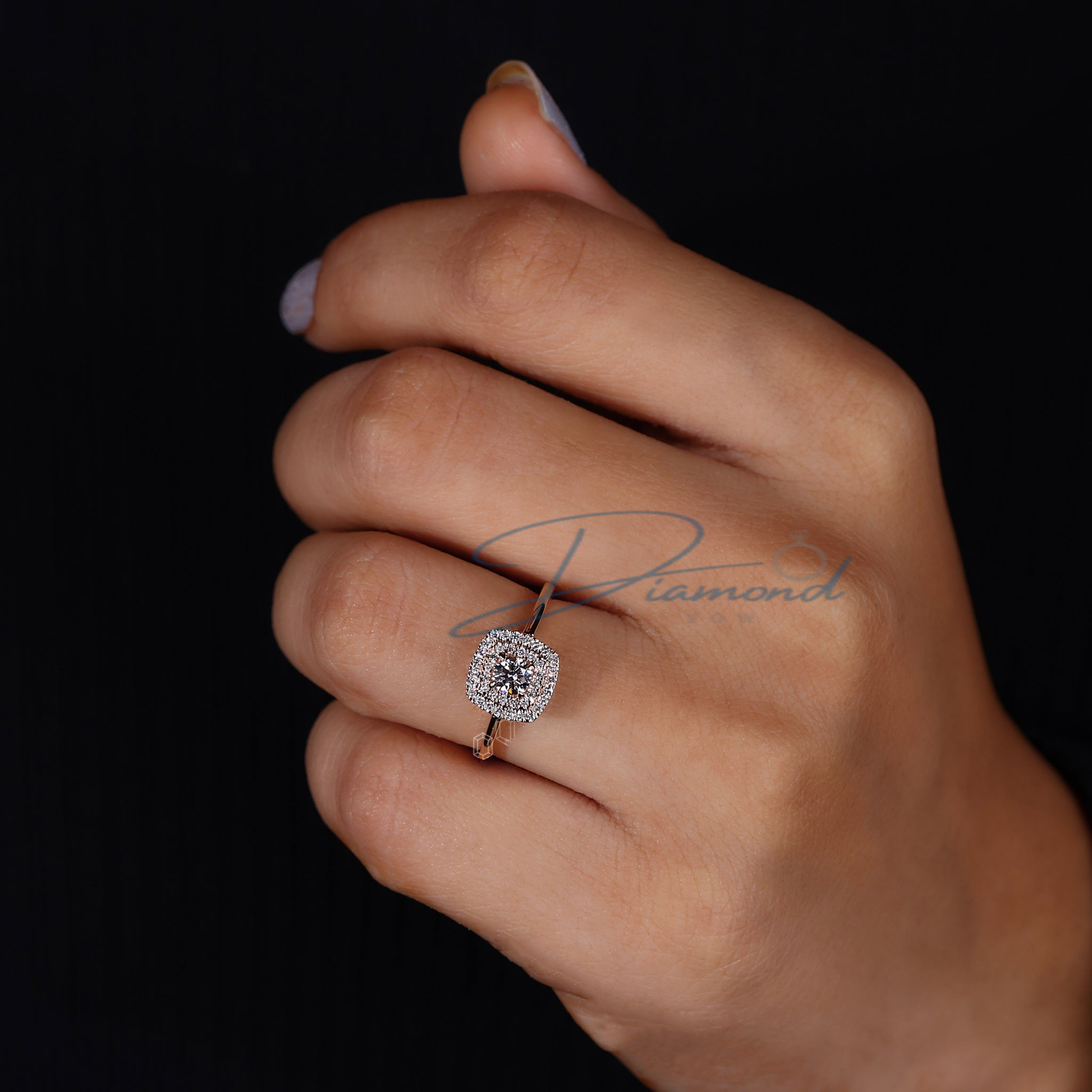 Double Halo Engagement Ring Double The Dazzle