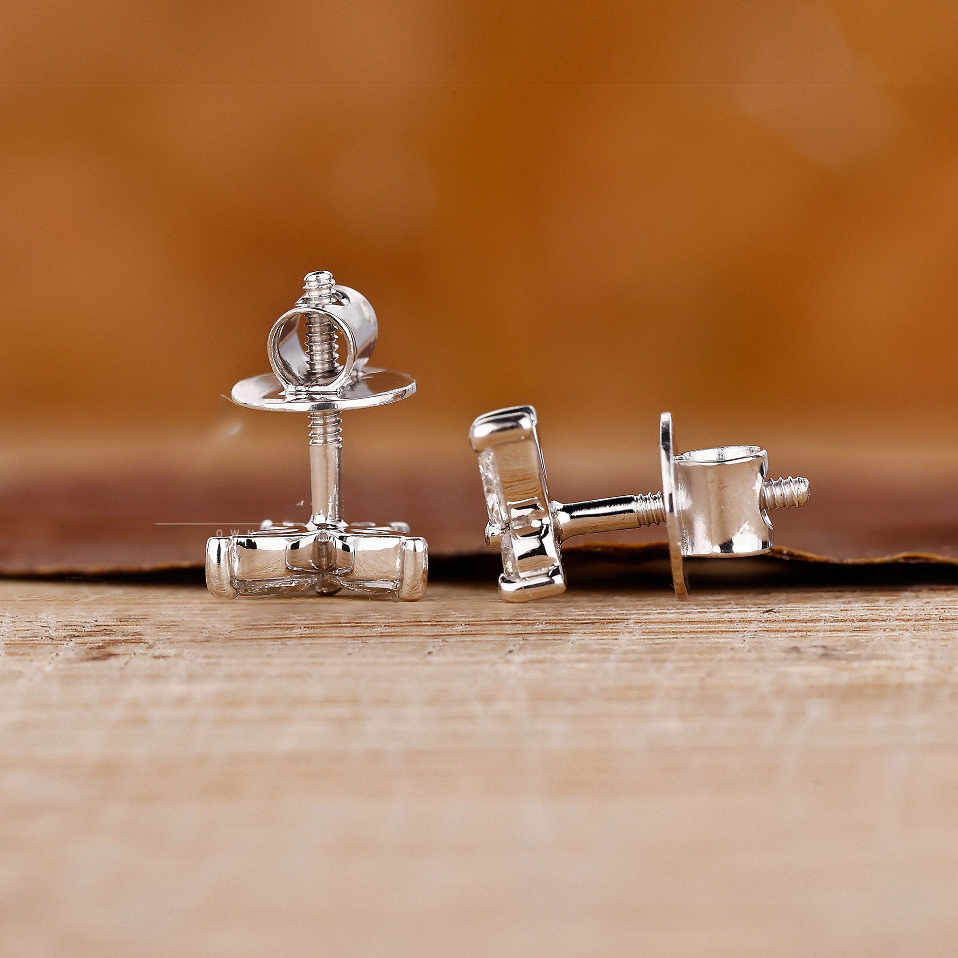 Butterfly Stud Earrings - Marquise And Round Diamonds