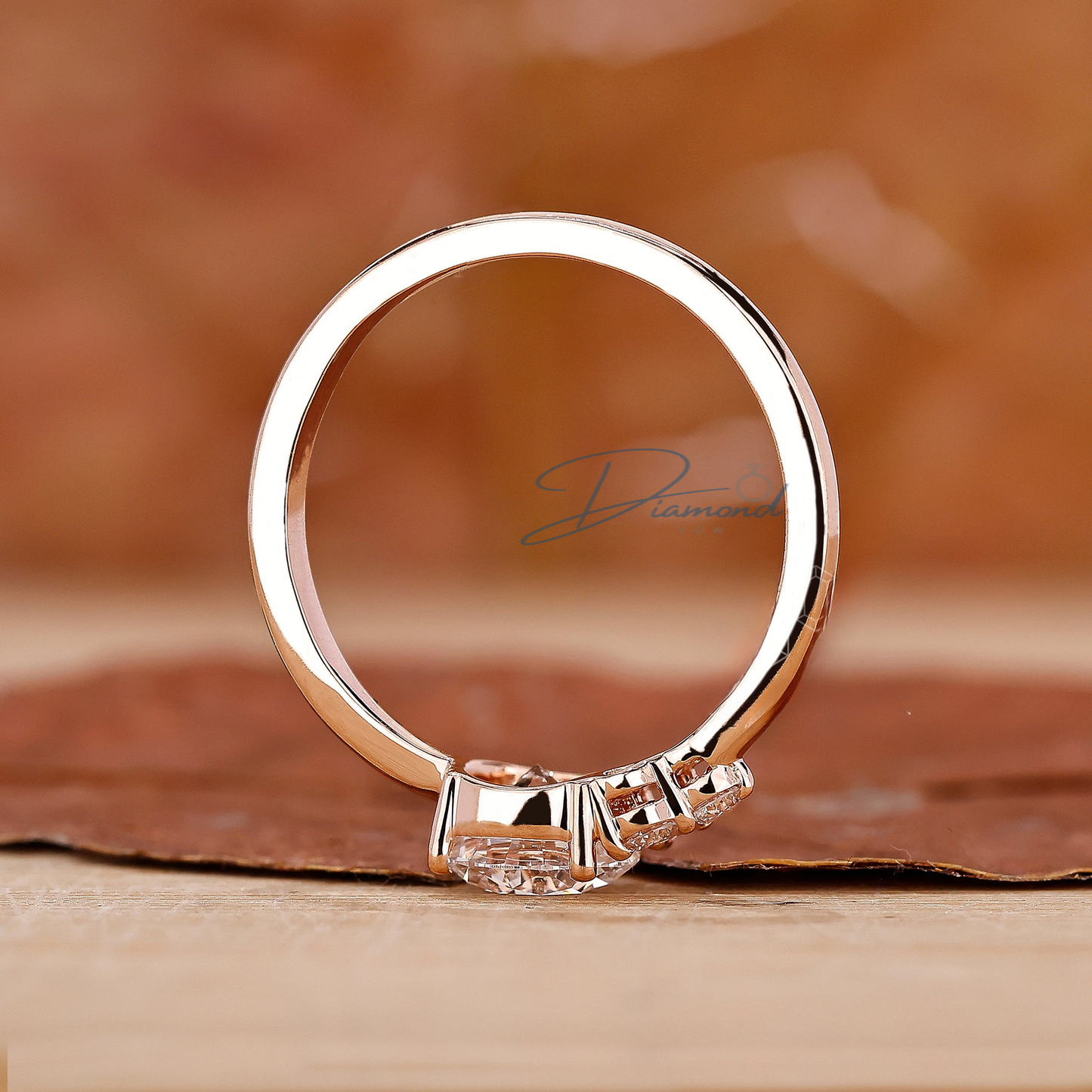 Asymmetrical Ring - Round Brilliant Cut