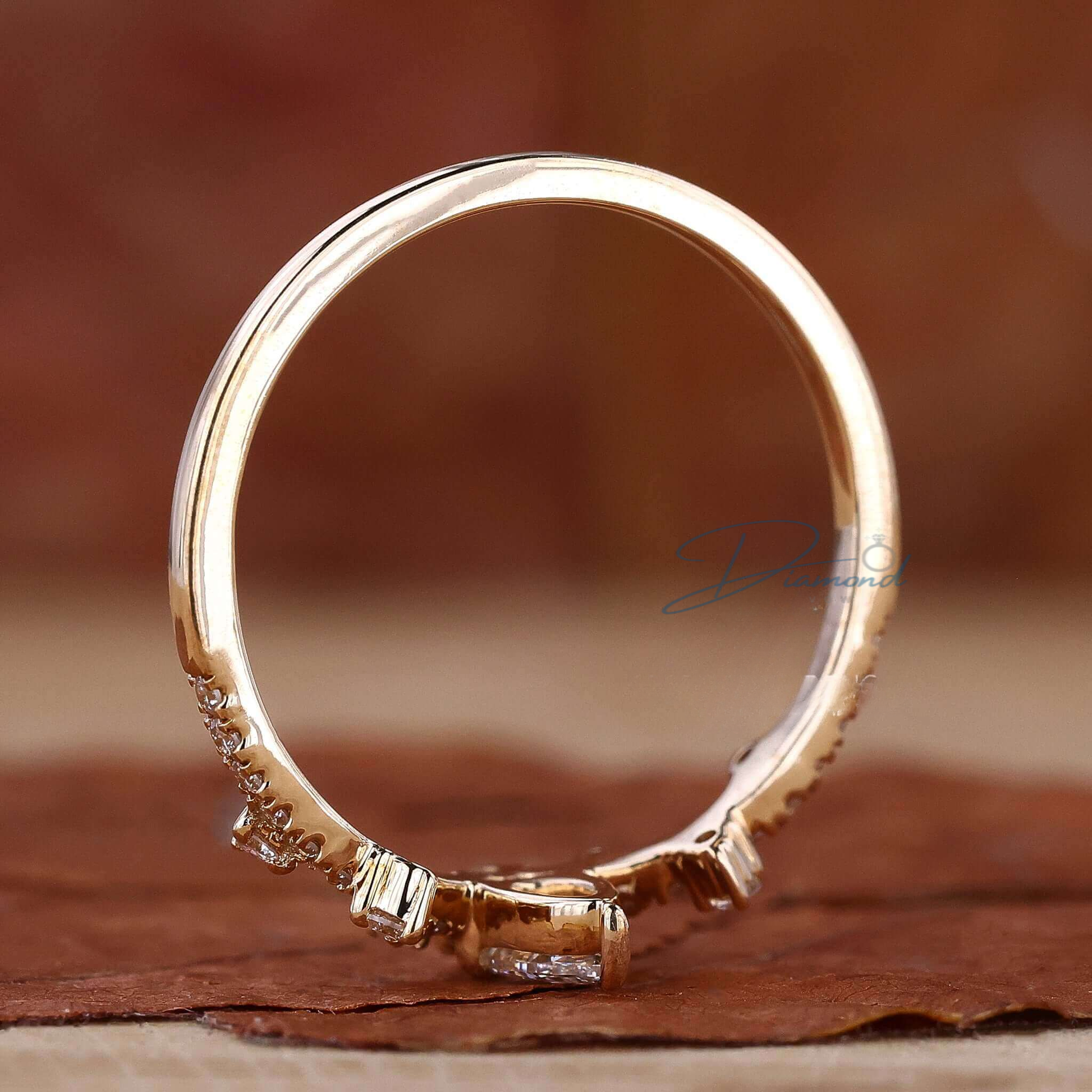 Pear Cut Lab Grown Diamond Chevron Style Promise Ring