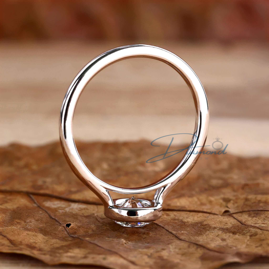 Bezel Set Round Lab Grown Diamond Solitaire Engagement Ring