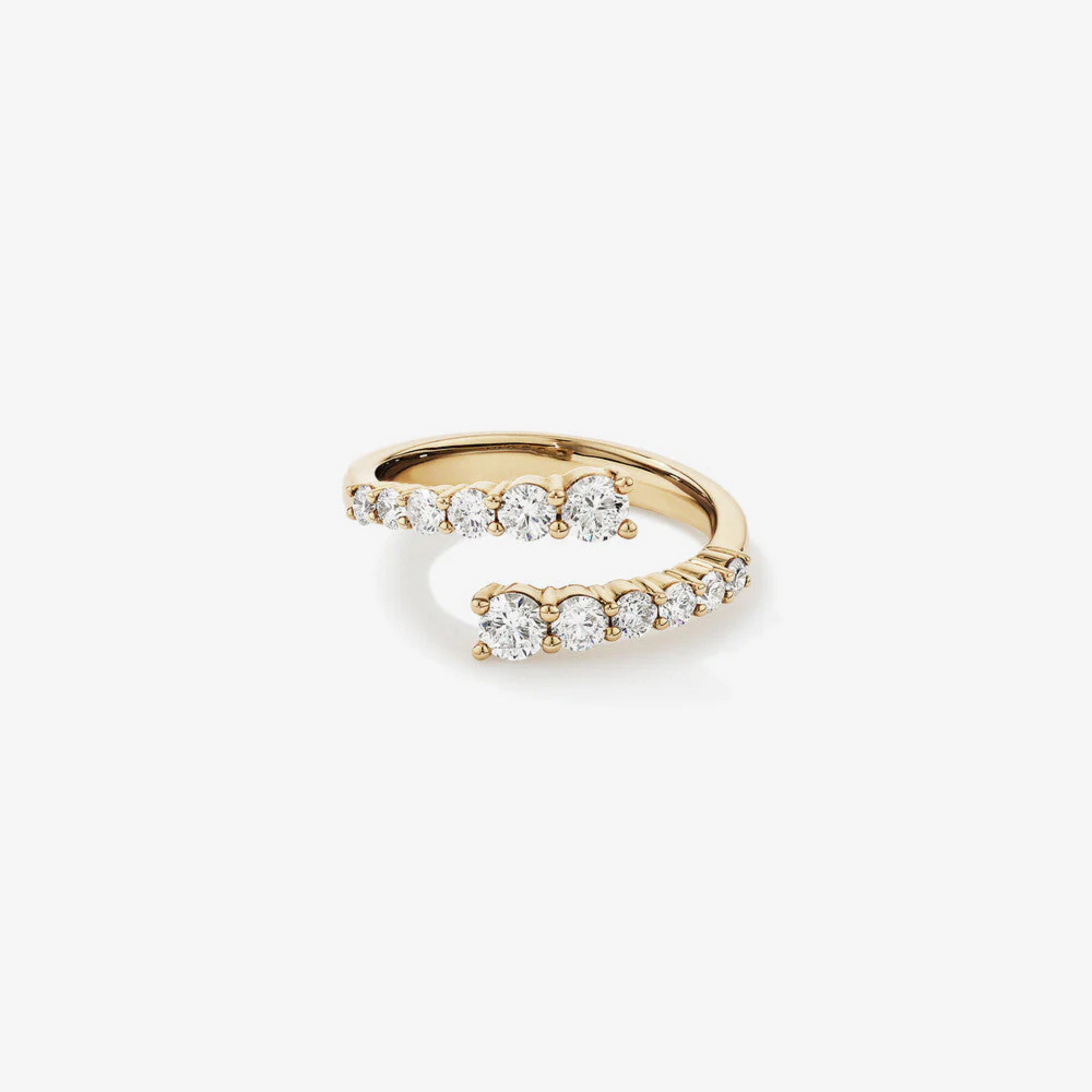 Bypass Ring with 1.00 Carat TW of Diamonds in 14kt Yellow Gold