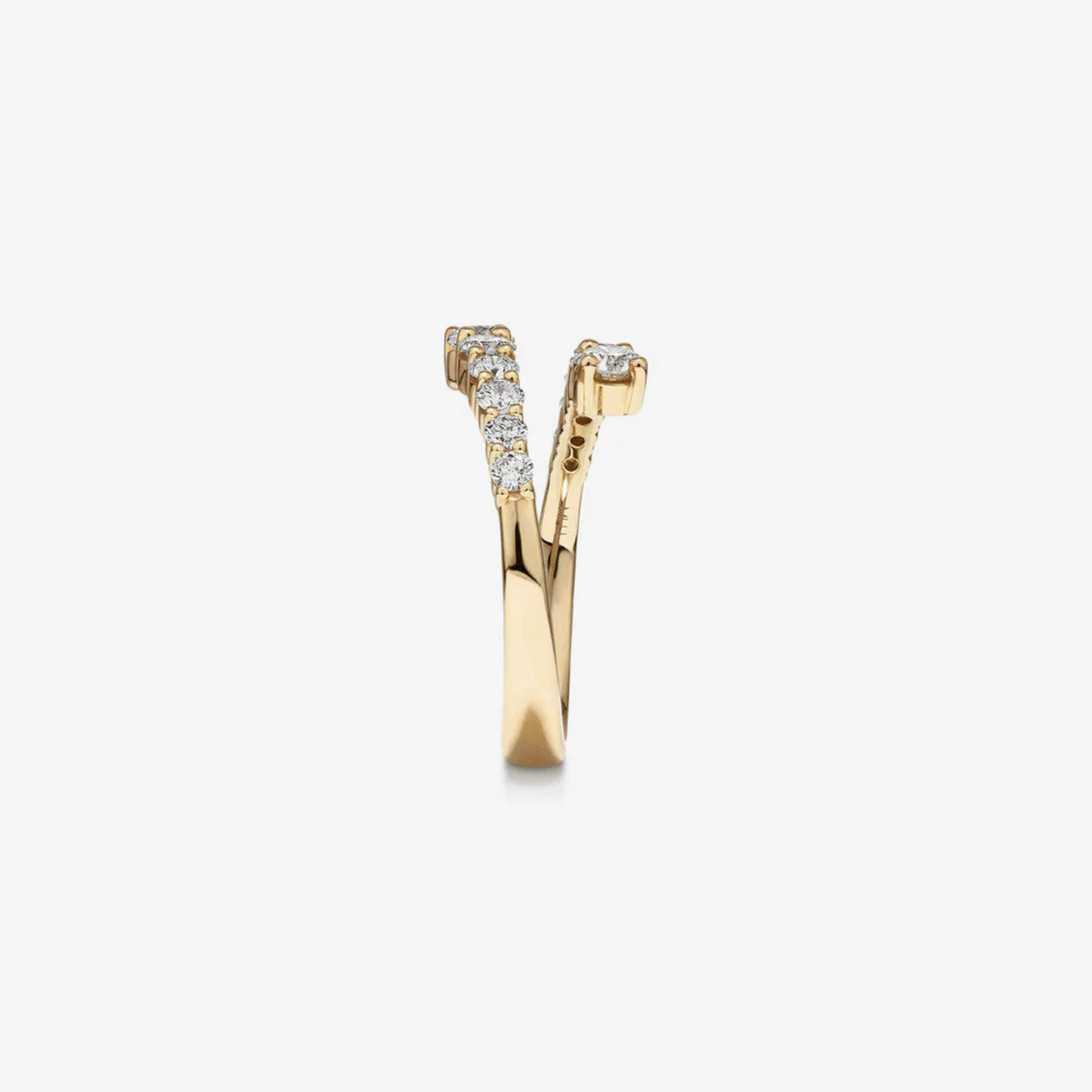 Bypass Ring with 1.00 Carat TW of Diamonds in 14kt Yellow Gold