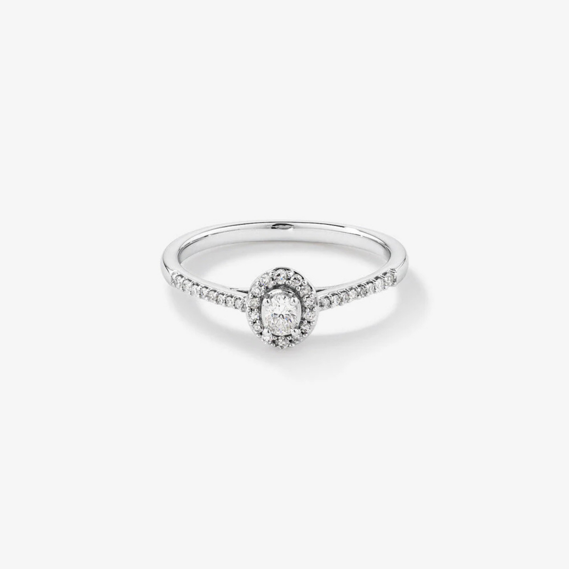 Engagement Ring with .20TW of Diamonds in 10k White Gold