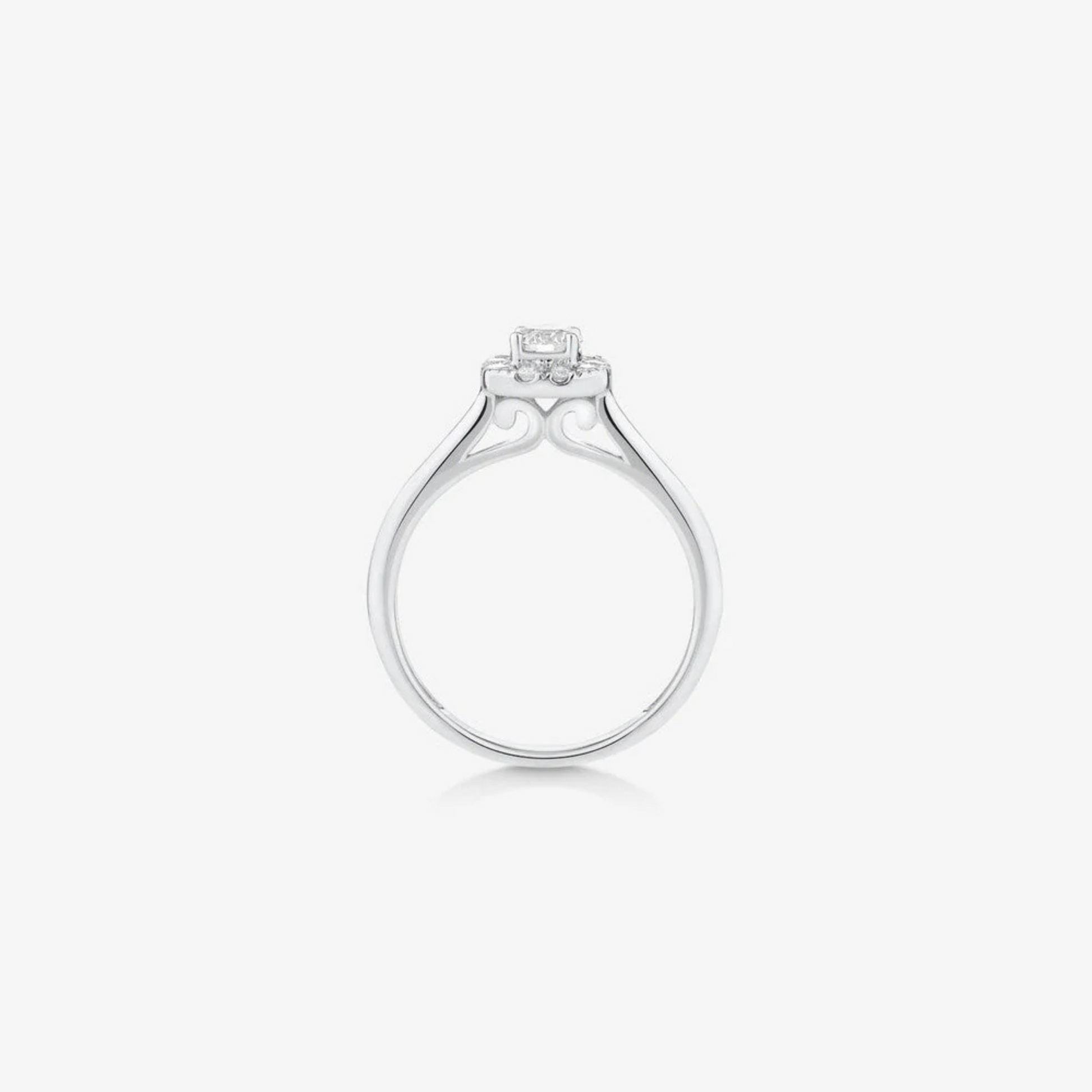Engagement Ring with 0.50 Carat TW of Diamonds in 14kt White Gold
