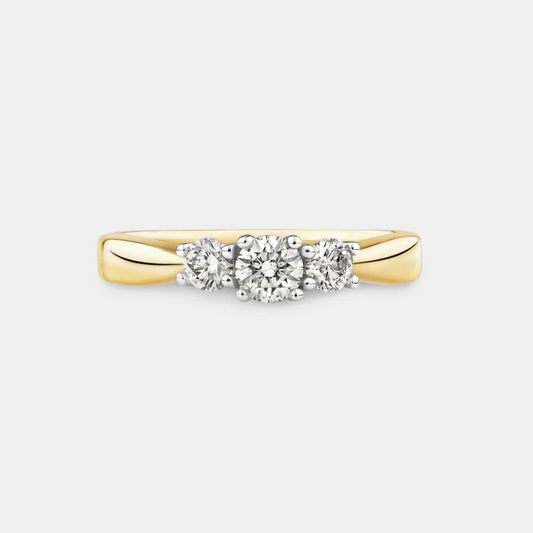 Engagement Ring with 0.50 Carat TW of Diamonds in 14kt Yellow/White Gold
