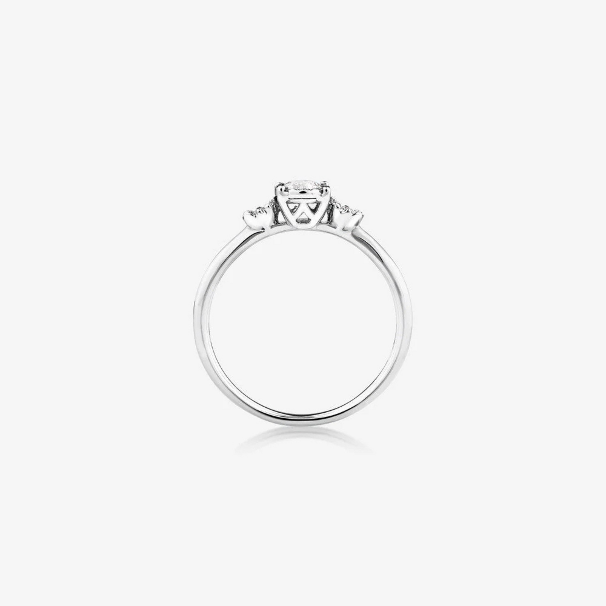 Evermore Three Stone Engagement Ring with 0.33 Carat TW of Diamonds in White Gold