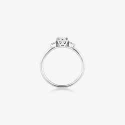 Evermore Three Stone Engagement Ring with 0.33 Carat TW of Diamonds in White Gold