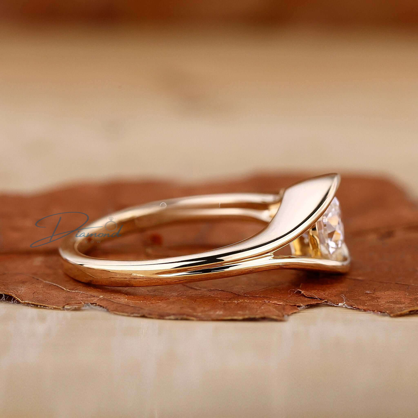 Eye Shape Round Lab Grown Diamond Solitaire Engagement Ring