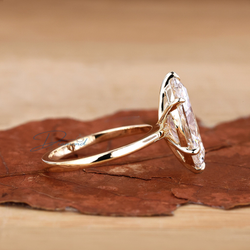 Marquise Solitaire Ring - Gold Solitaire Style