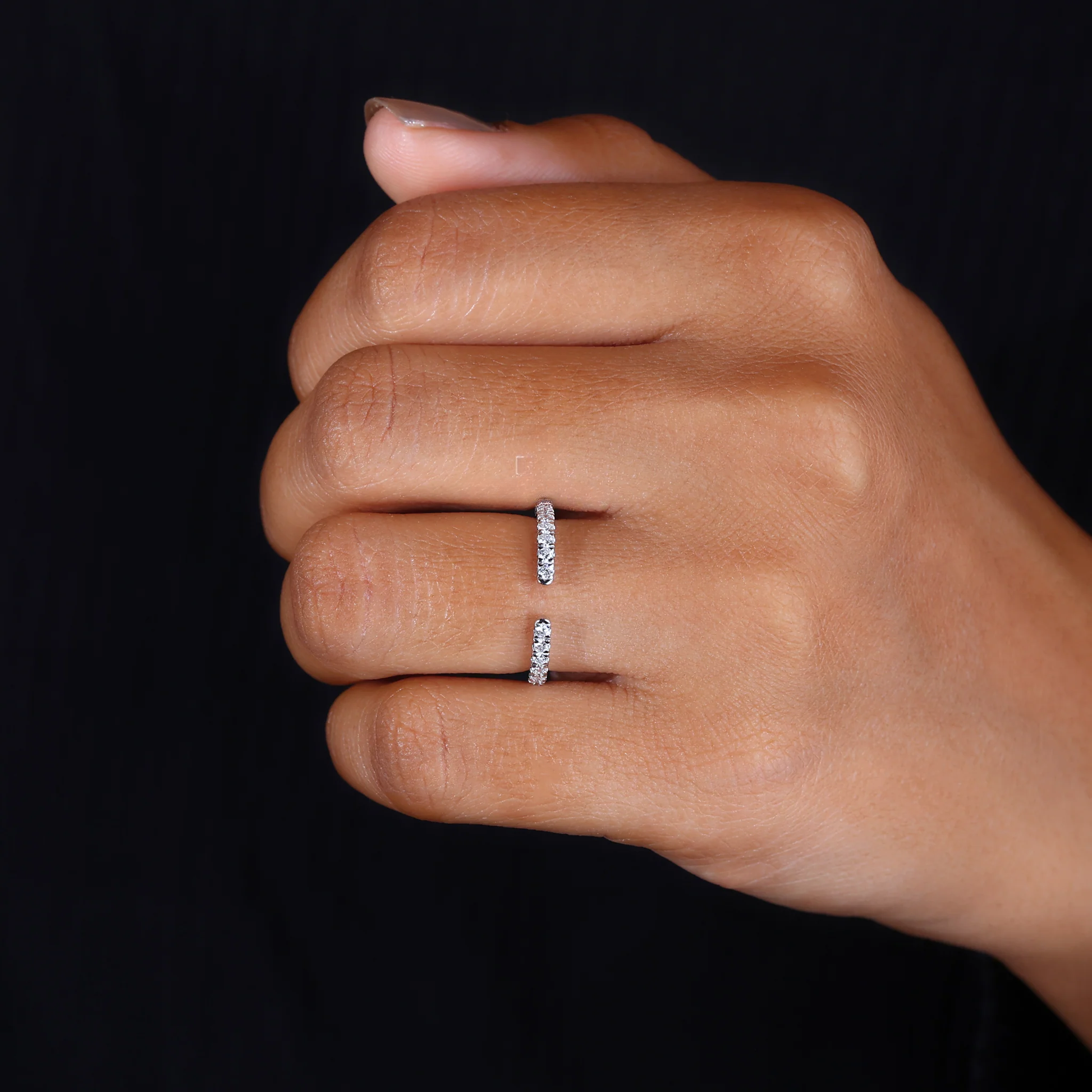 Open-Style Wedding Band Featuring a Round Diamond