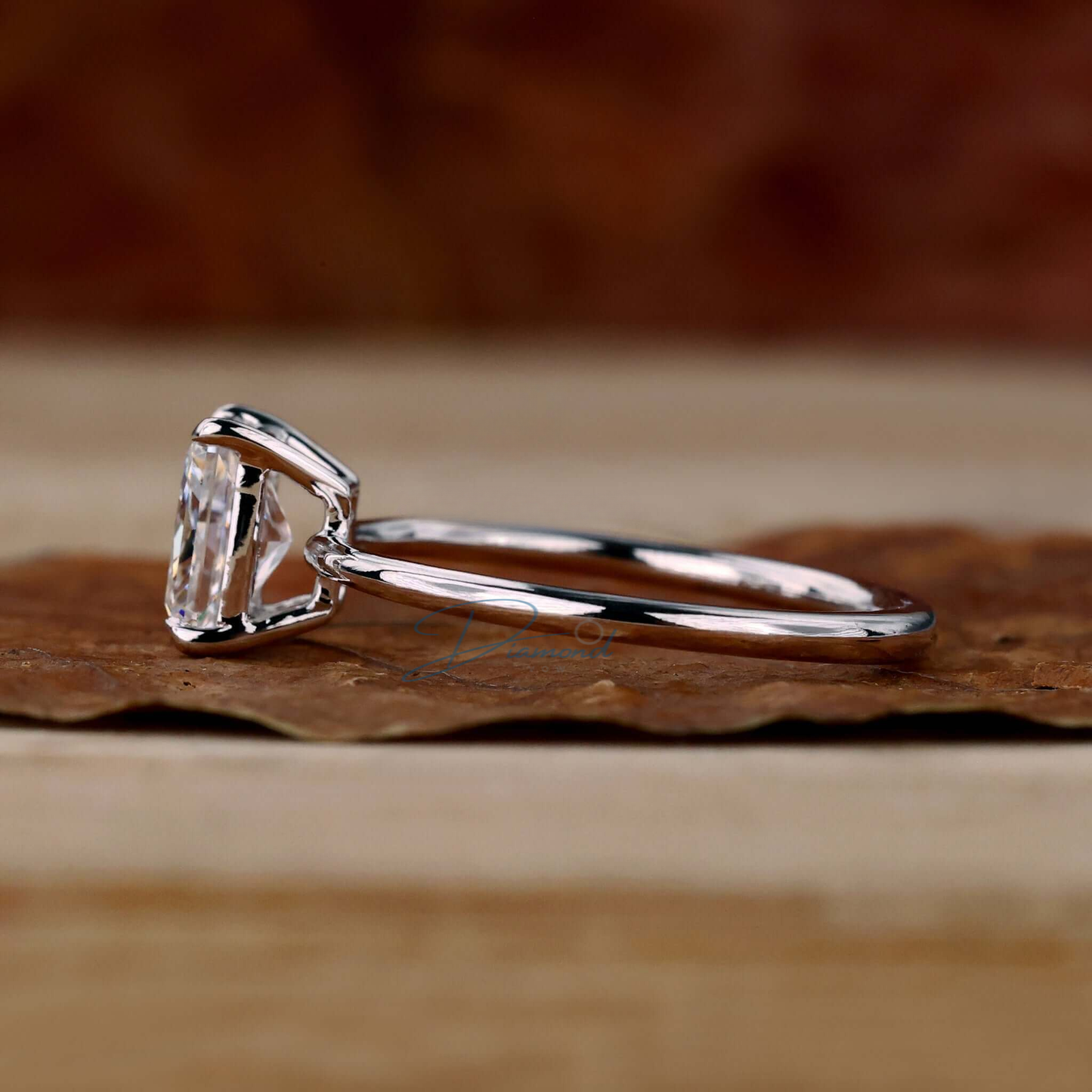 Radiant Cut Lab Grown Diamond Solitaire Engagement Ring