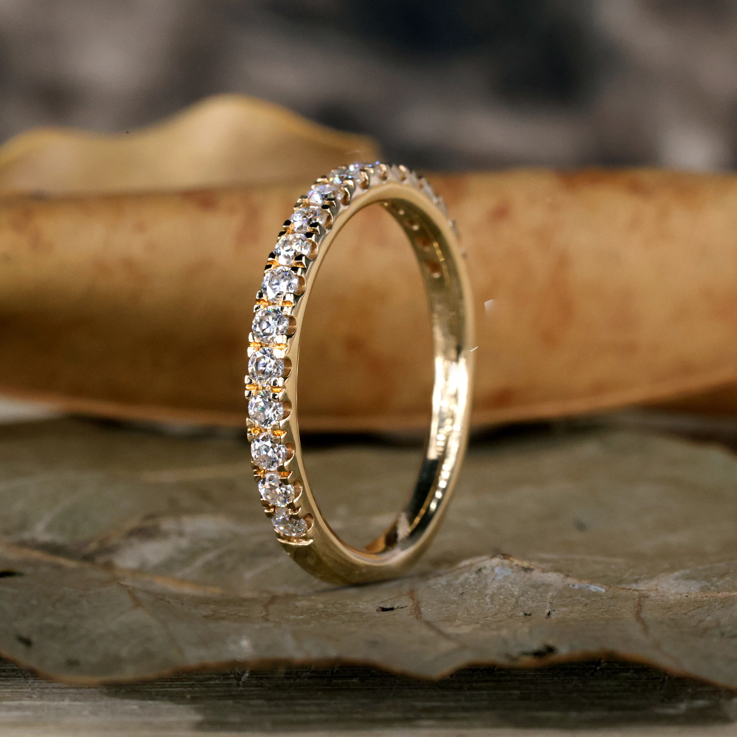 Half Eternity Wedding Band with Round Brilliant Lab Grown Diamonds
