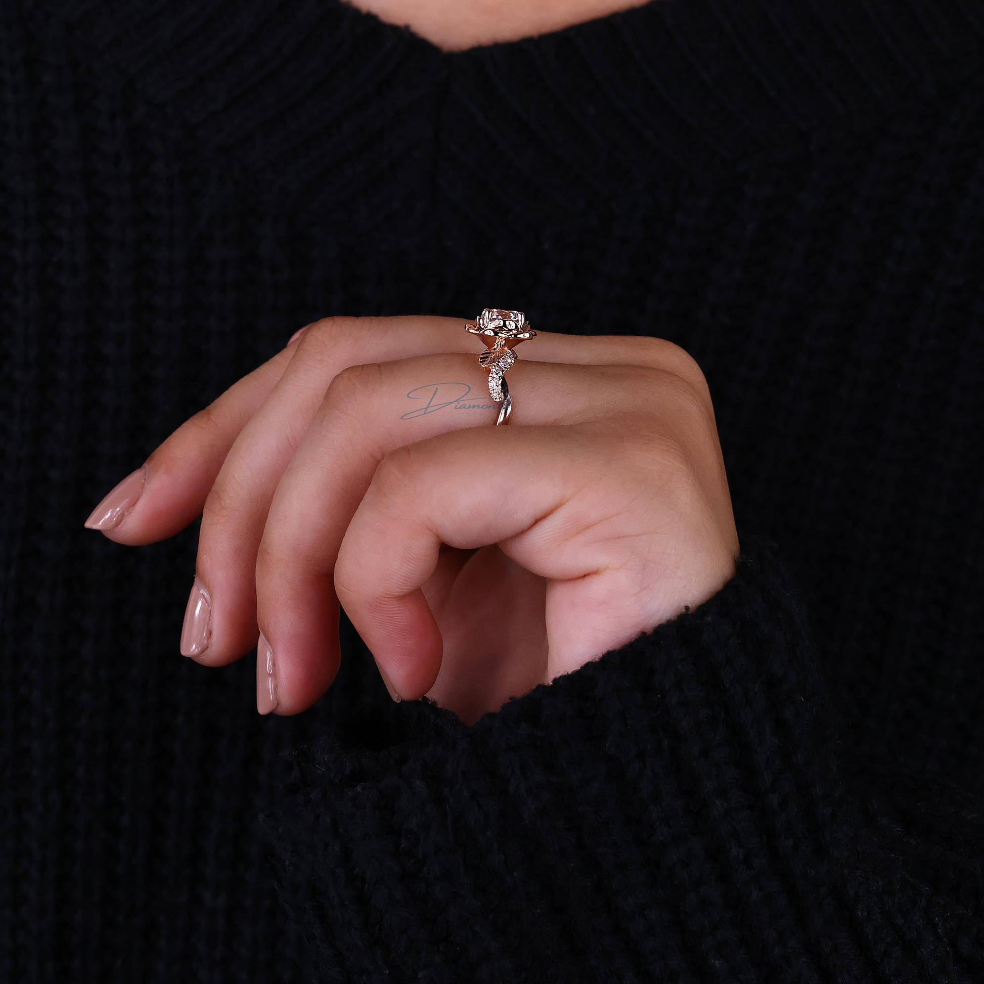 Round Cut Diamond Ring: Nature's Charm for Your Engagement