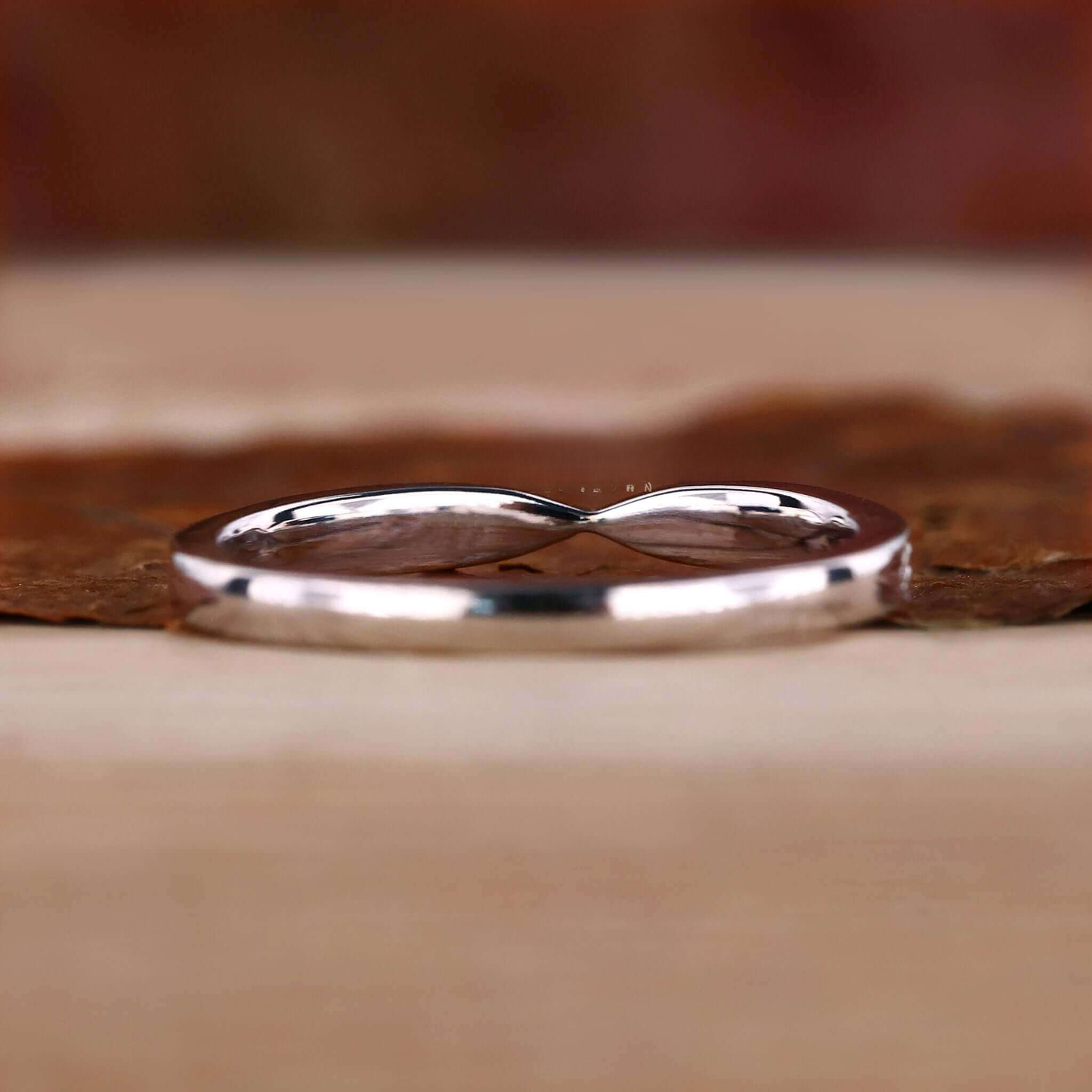 Round Lab Grown Diamond Tapered Pave Diamond Wedding Band