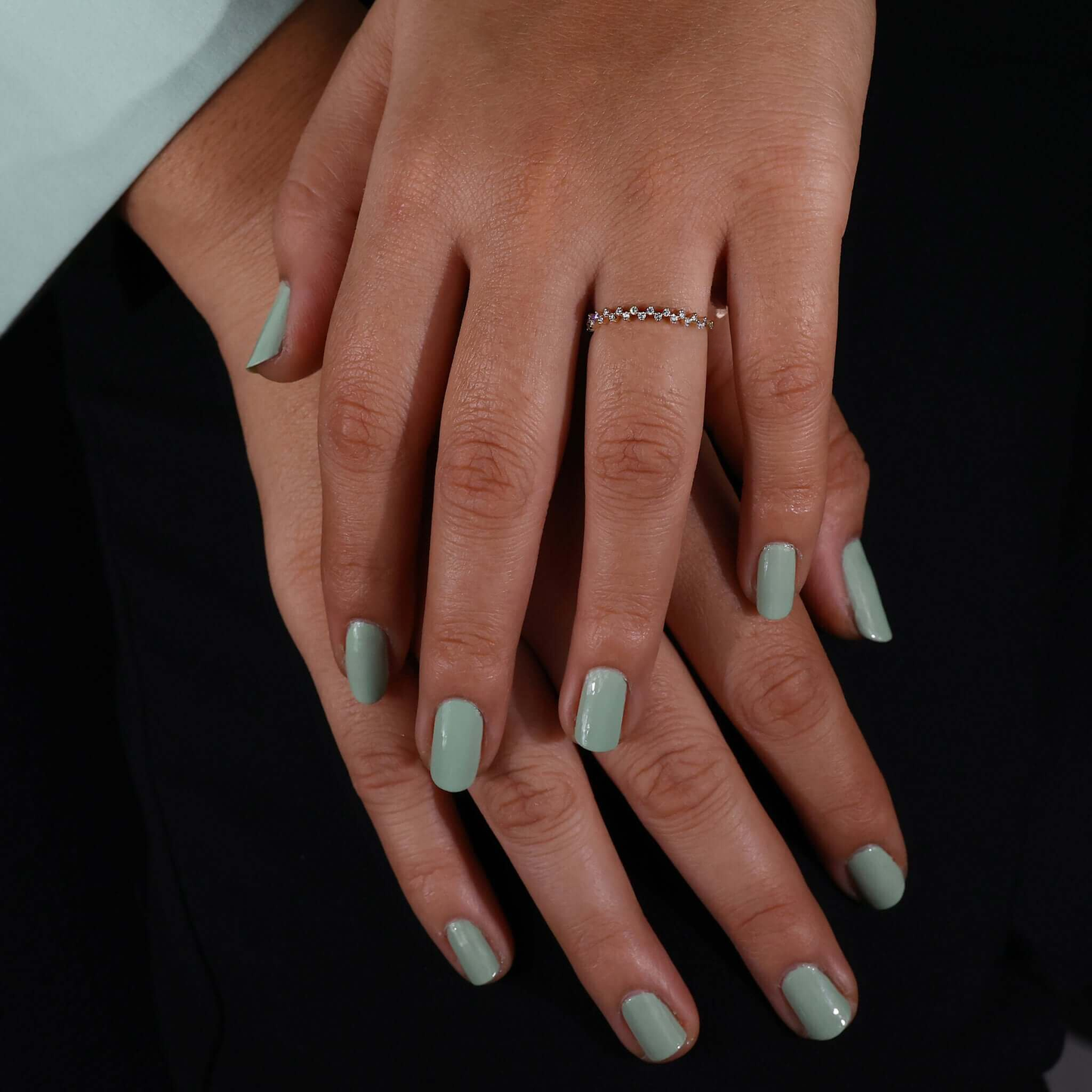 Round Lab Grown Diamond Zig Zag Wedding Band