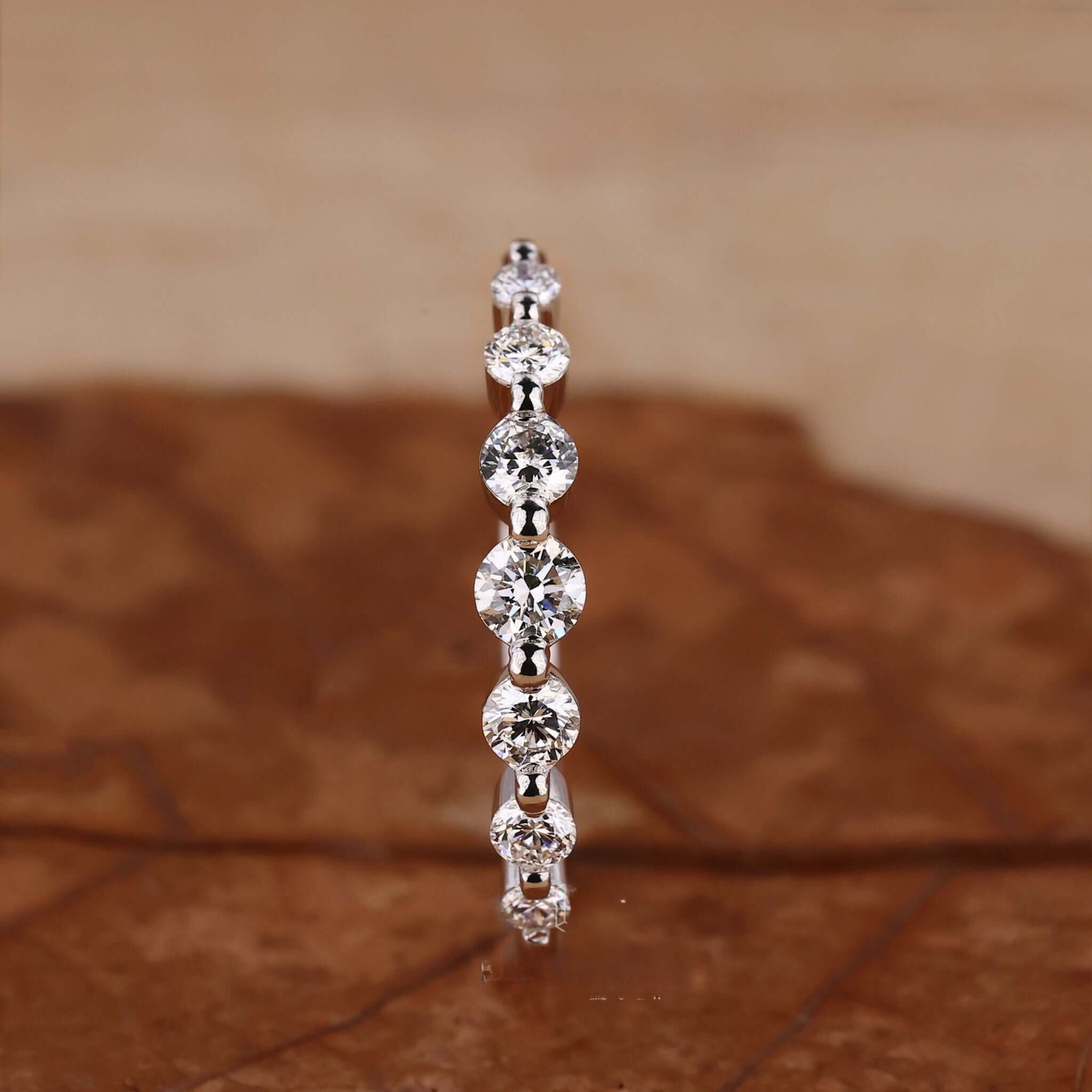 Seven Stone Round Lab Grown Diamond Wedding Band