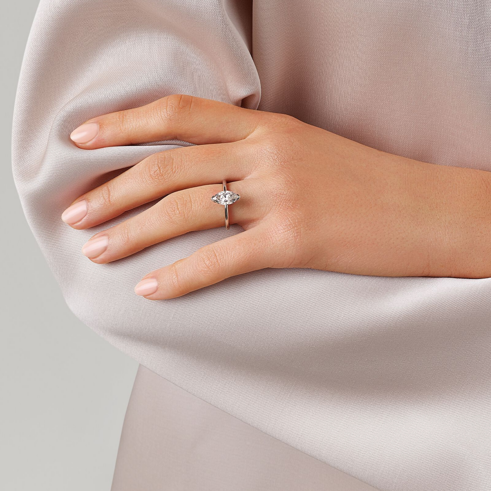 Solitaire Engagement Ring with 1.25 Carat TW of Laboratory-Grown Diamond Marquise