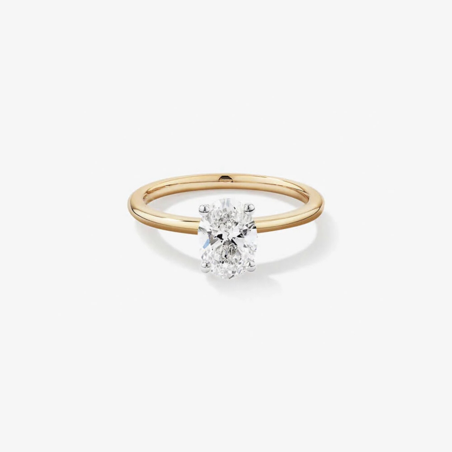 Solitaire Engagement Ring with 1.25 Carat TW of Laboratory-Grown Diamond in 14kt Yellow & White Gold