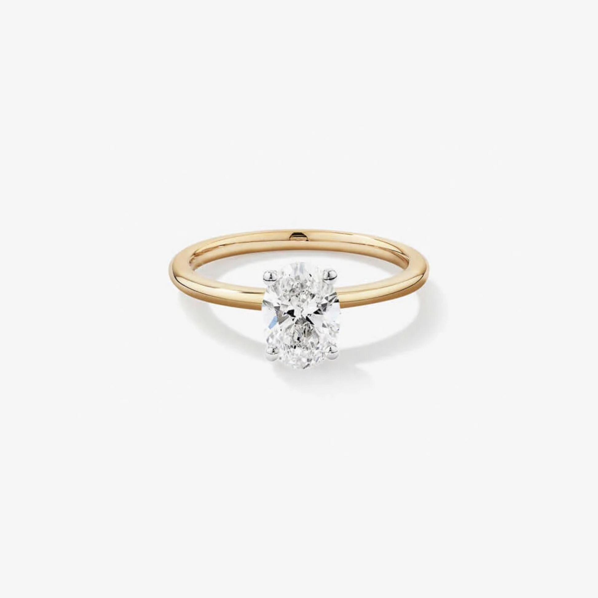 Solitaire Engagement Ring with 1.25 Carat TW of Laboratory-Grown Diamond in 14kt Yellow & White Gold