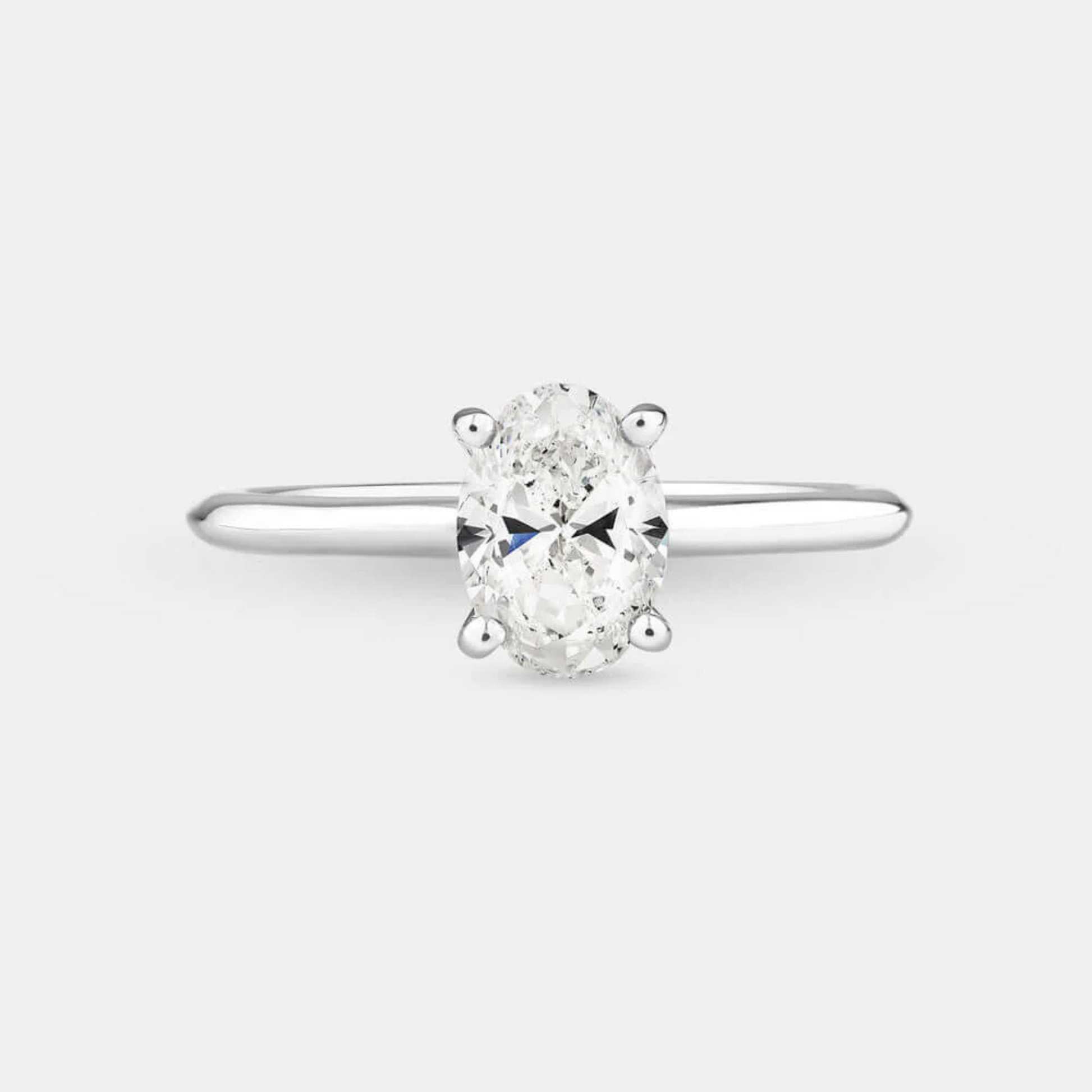 Solitaire Engagement Ring with 1 Carat TW of Diamond in 14kt White Gold