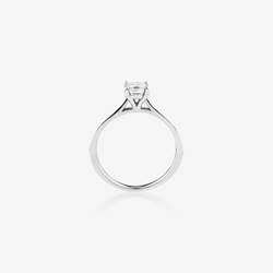 Solitaire Engagement Ring with a 0.50 Carat TW Princess Cut Diamond in 14kt White Gold