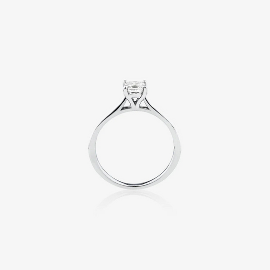 Solitaire Engagement Ring with a 0.50 Carat TW Princess Cut Diamond in 14kt White Gold