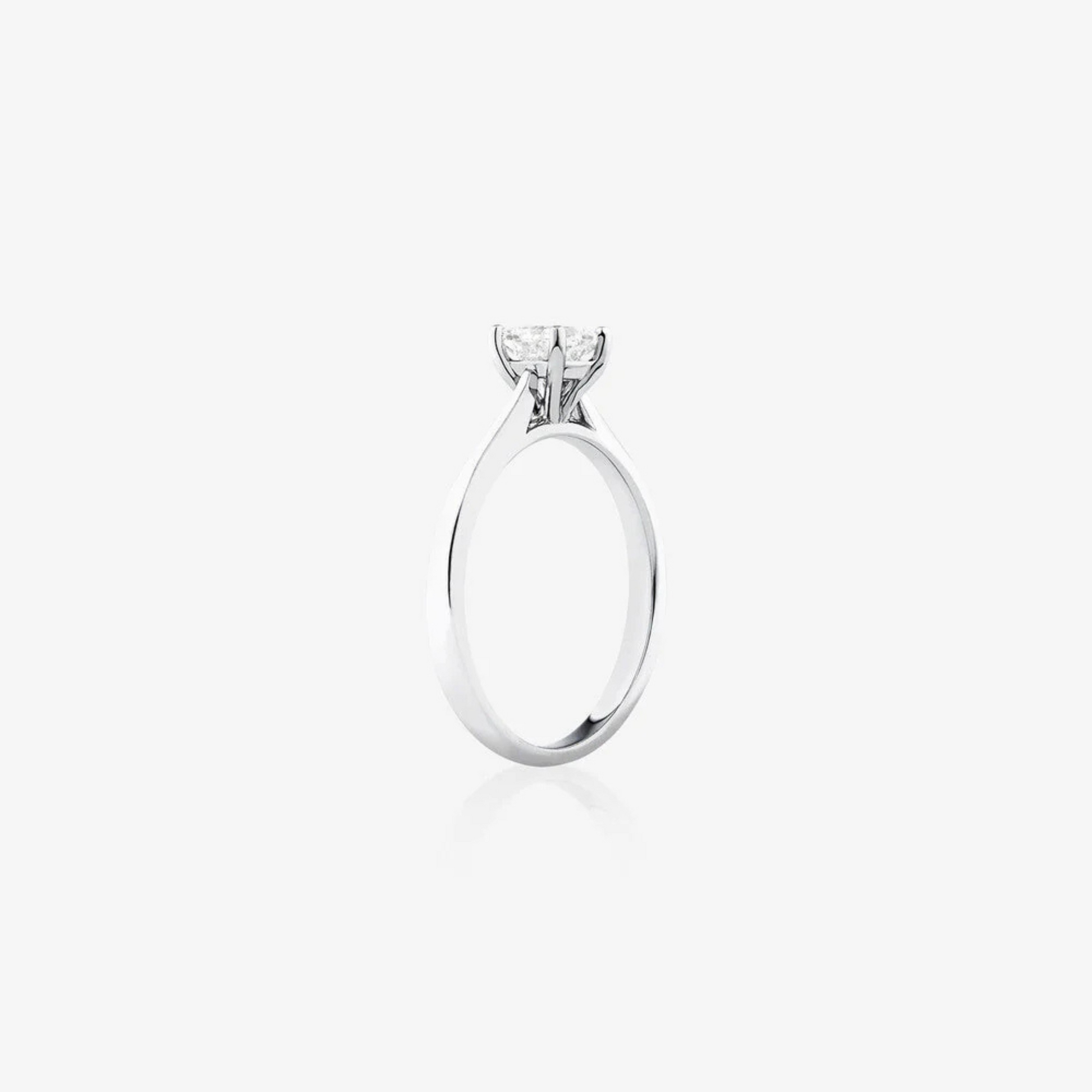 Solitaire Engagement Ring with a 0.50 Carat TW Princess Cut Diamond in 14kt White Gold
