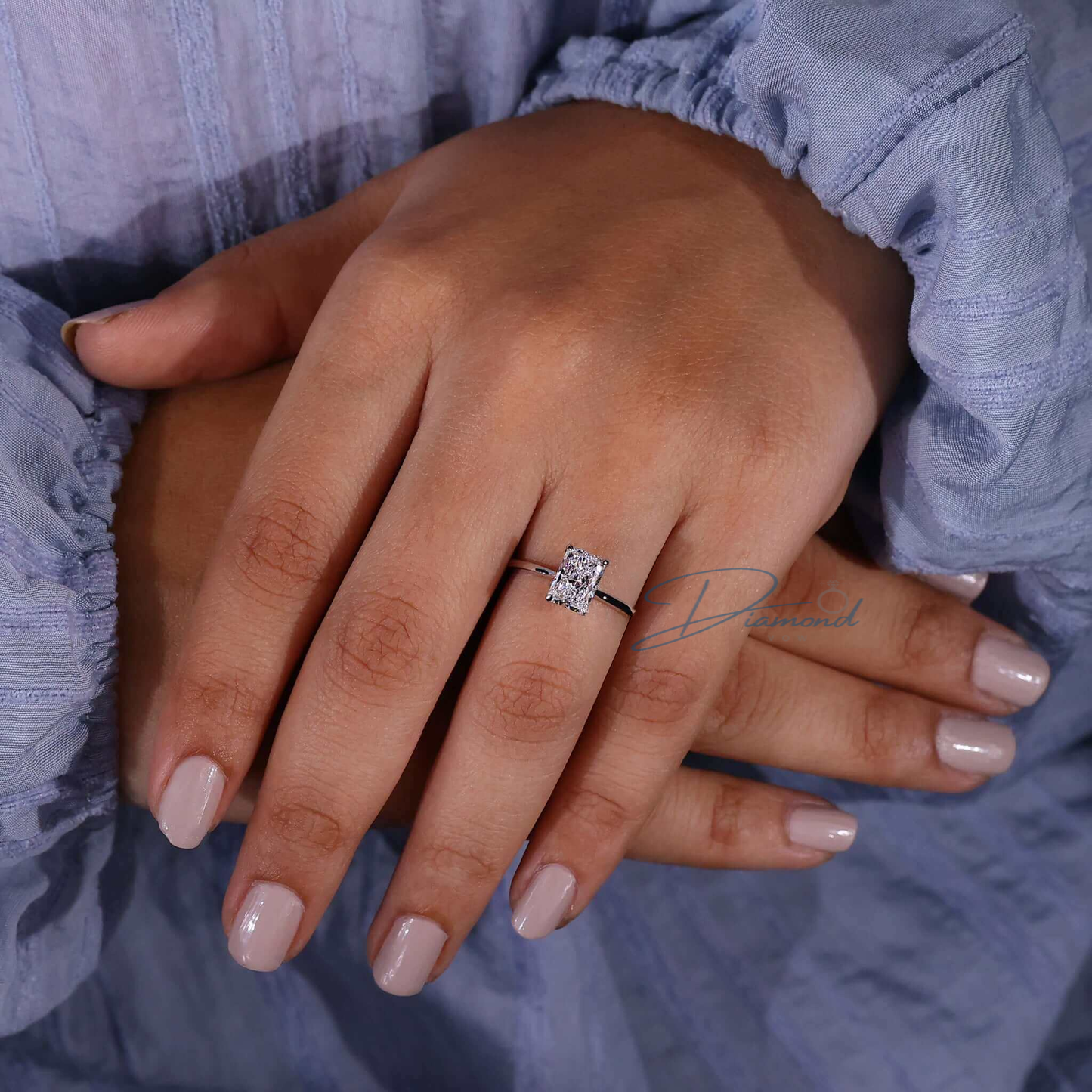 Solitaire Radiant Cut Diamond Engagement Ring