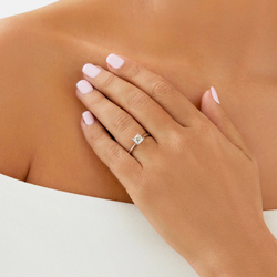 Solitaire Ring With 1 Carat TW Diamond In 14kt White Gold