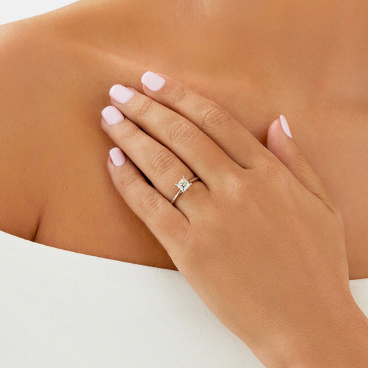 Solitaire Ring With 1 Carat TW Diamond In 14kt White Gold