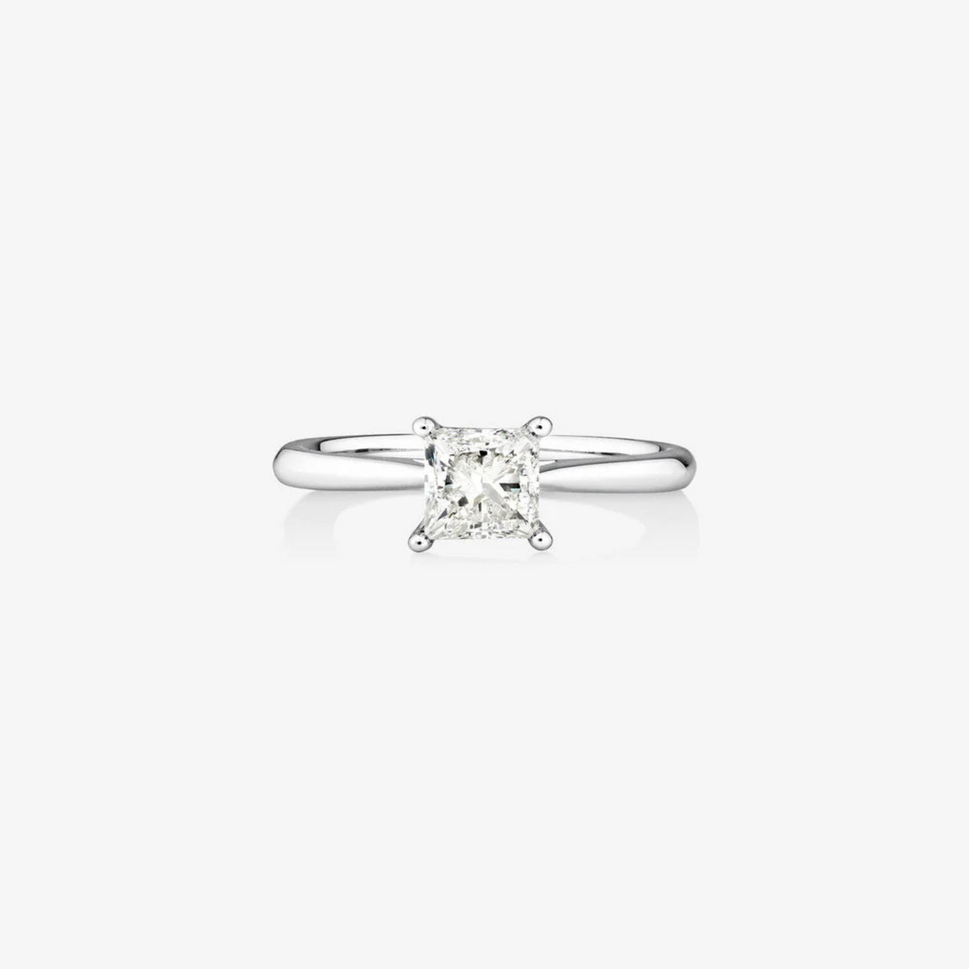 Solitaire Ring With 1 Carat TW Diamond In 14kt White Gold
