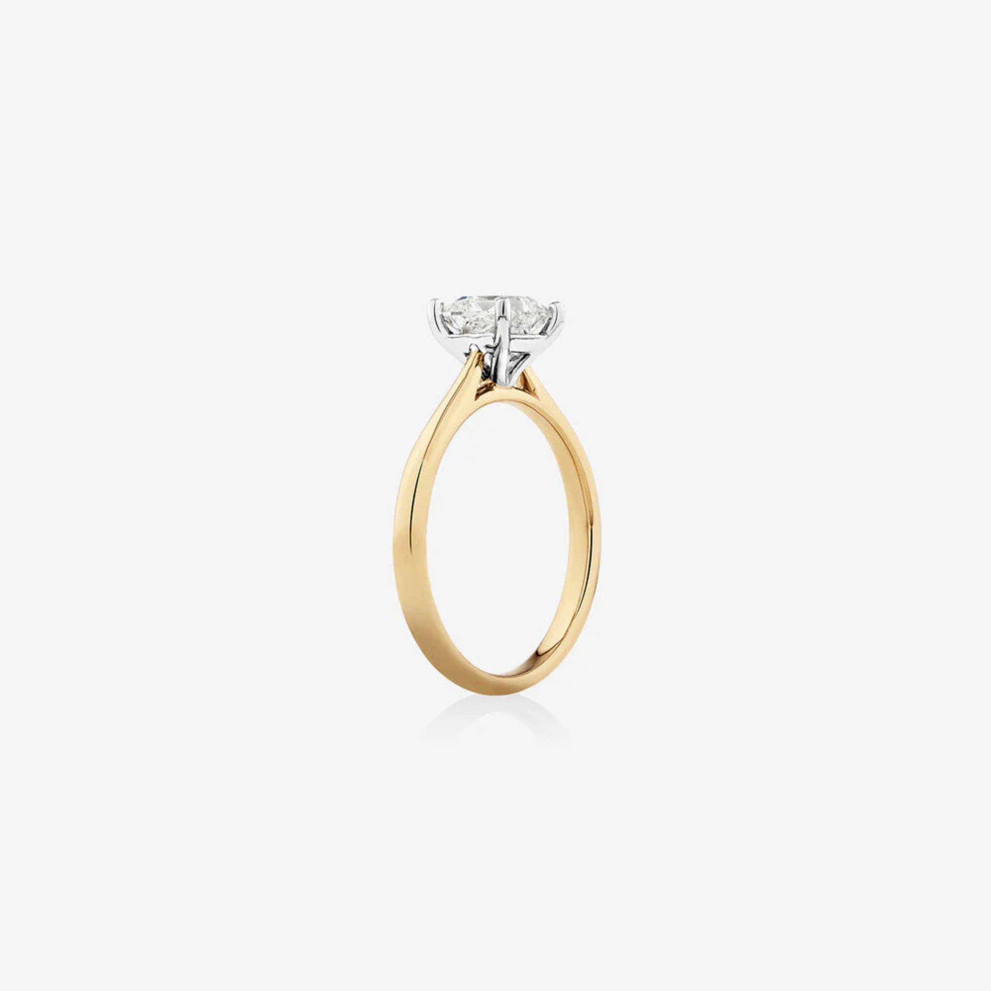 Solitaire Ring With 1 Carat TW Diamond In 14kt Yellow/White Gold