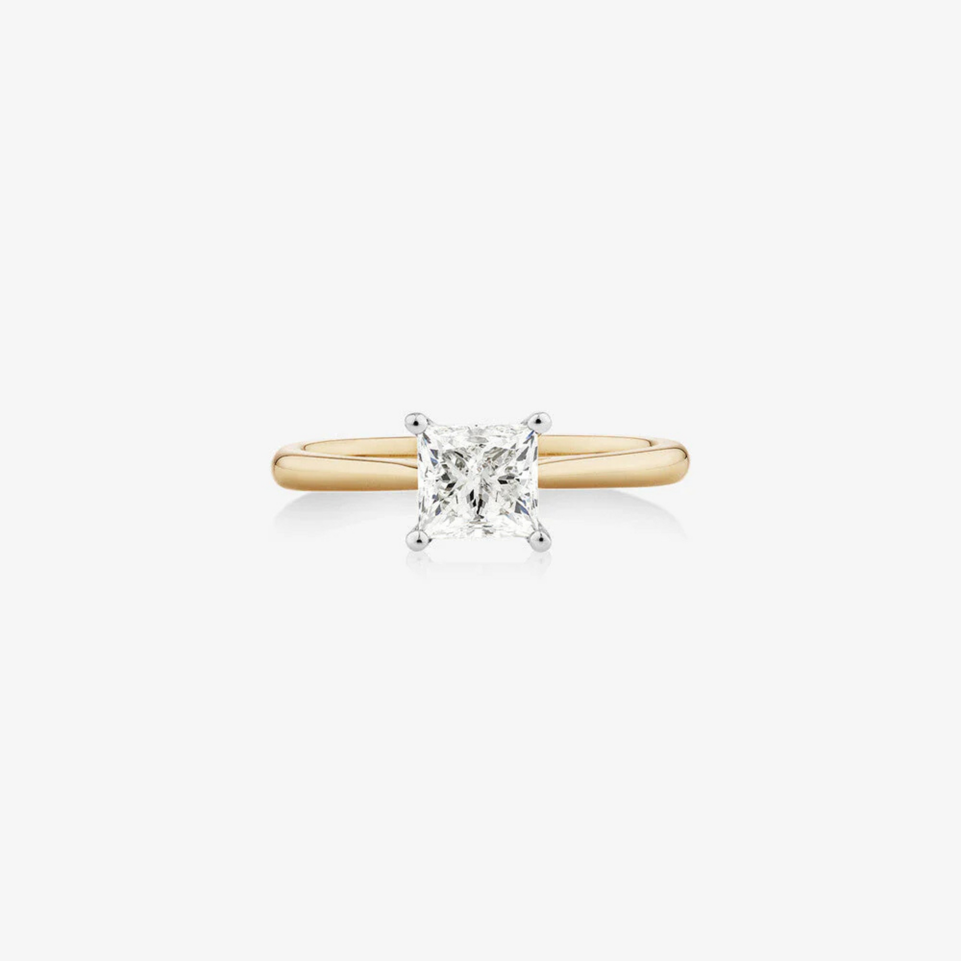 Solitaire Ring With 1 Carat TW Diamond In 14kt Yellow/White Gold
