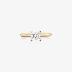Solitaire Ring With 1 Carat TW Diamond In 14kt Yellow/White Gold