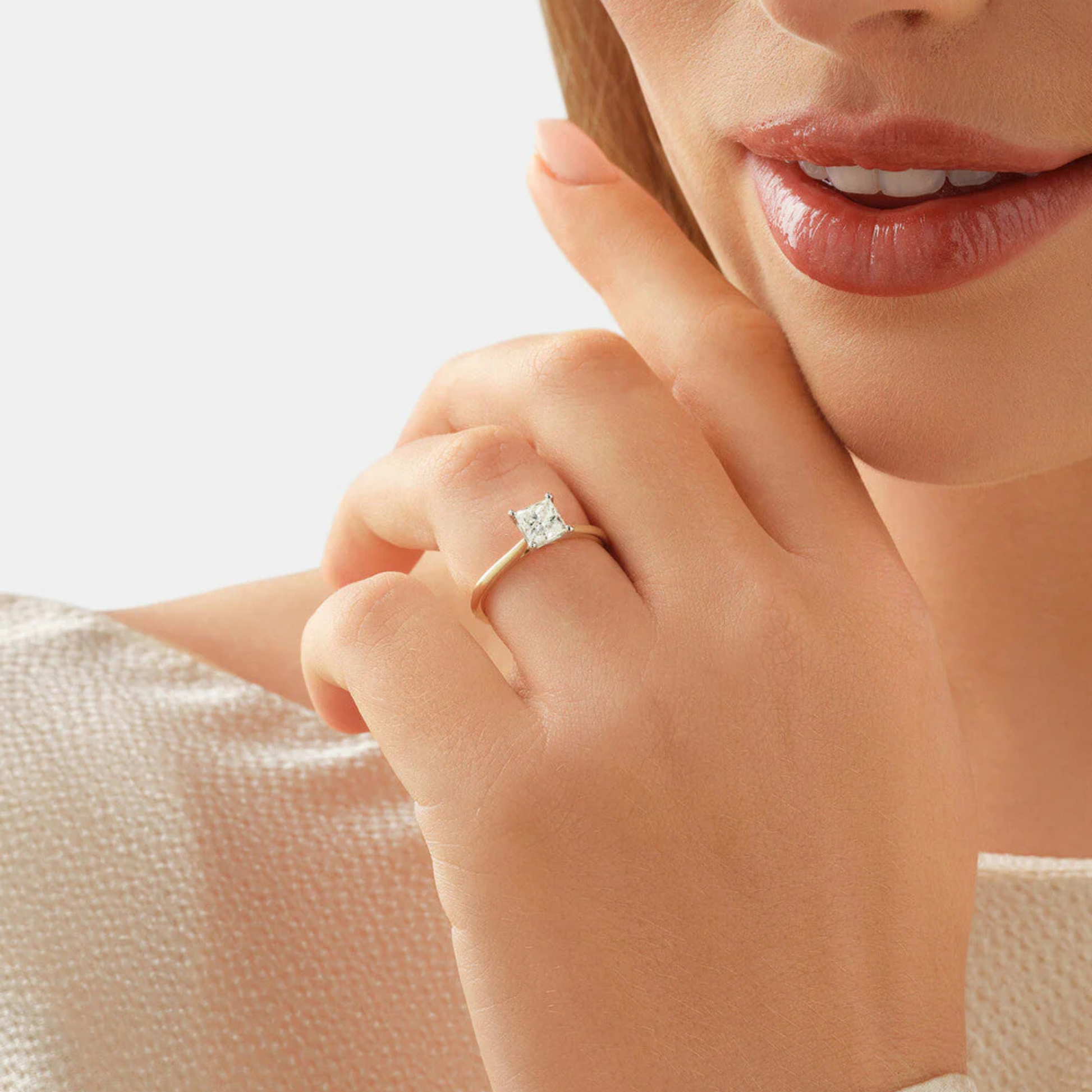 Solitaire Ring With 1 Carat TW Diamond In 14kt Yellow/White Gold