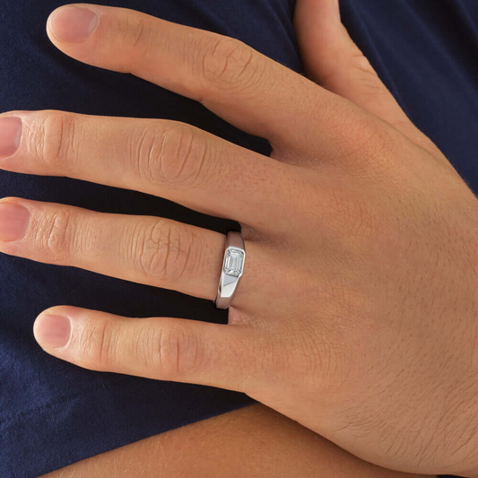 Solitaire Ring with 1.00TW Laboratory-Grown Diamond in 14kt White Gold