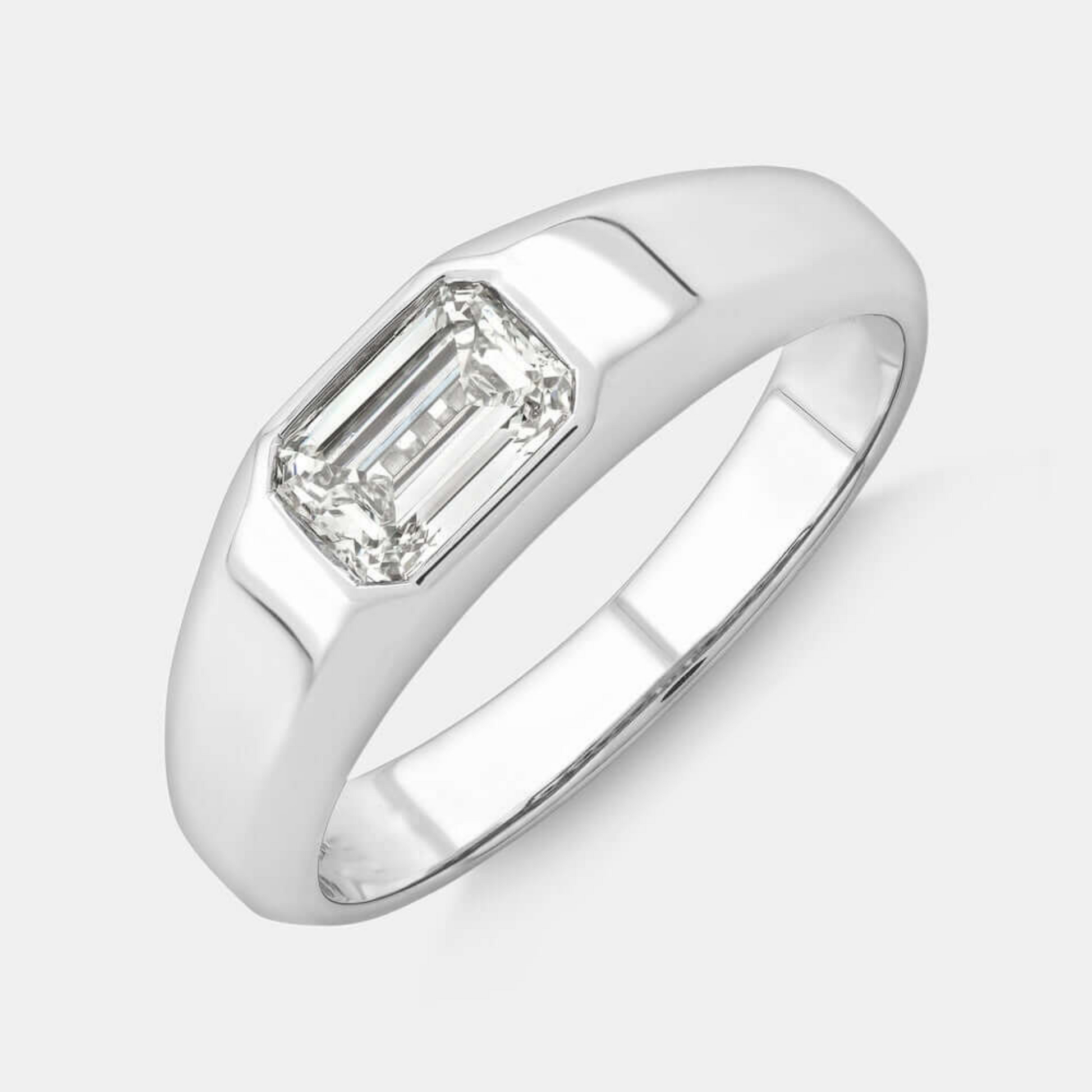 Solitaire Ring with 1.00TW Laboratory-Grown Diamond in 14kt White Gold