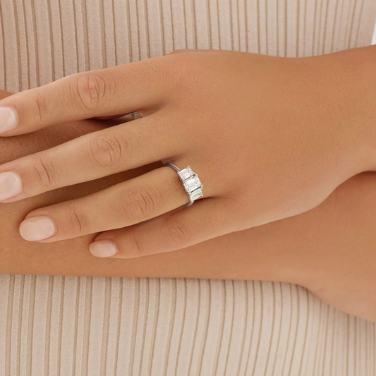 Three Stone Engagement Ring with 2.00 Carat TW of Laboratory-Grown Diamonds