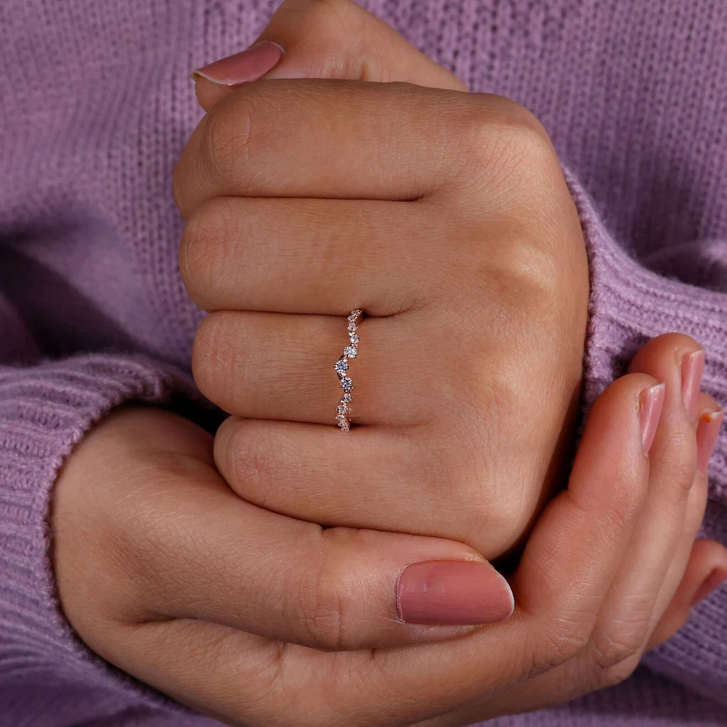 Tiara Lab Grown Diamond Wedding Band